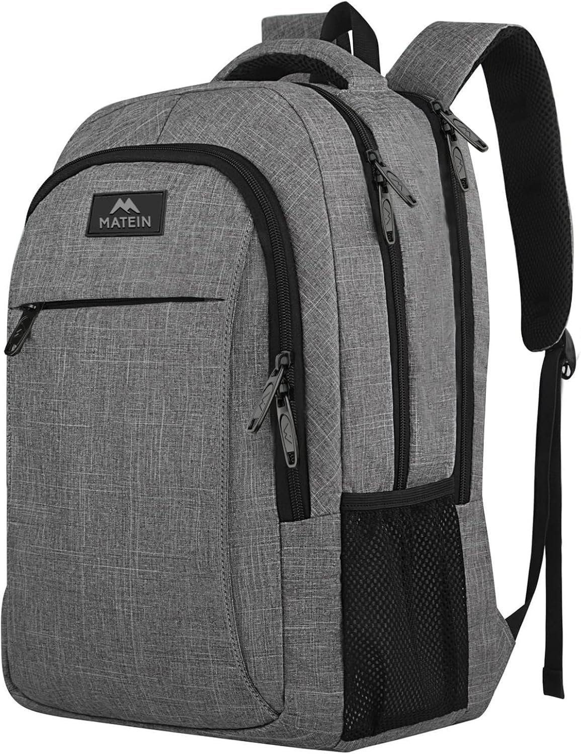 MATEIN Travel Laptop Backpack, 15.6 Inch College School Computer Bag, Grey | Slim Sturdy Business Daypack, Anti Theft Bookbag, Water Resistant, Gift for Men & Women, Personal Item Bag, Mochilas - Image 8