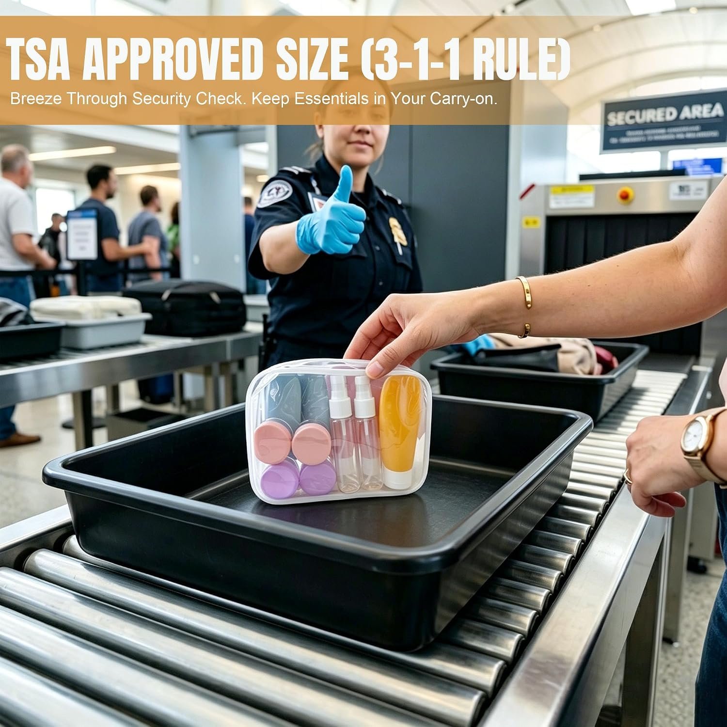 DEWSENSI 20 Pack Travel Bottles Set for Toiletries | TSA Approved, Leak Proof, Plastic Travel Size Containers, Refillable Accessories for Shampoo Conditioner Lotion Liquids - Image 7