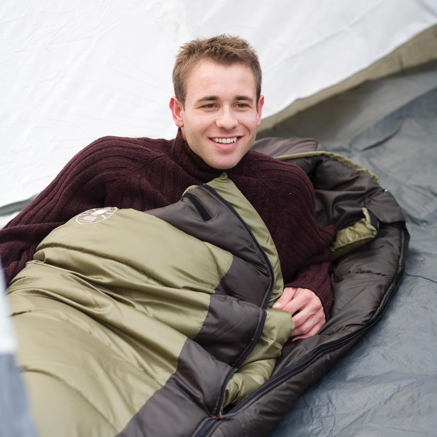 Coleman North Rim 0°F Sleeping Bag, Cold-Weather Mummy Sleep Sack with No-Snag Zipper & Adjustable Hood for Warmth & Ventilation, Camping Sleeping Bag - Image 4