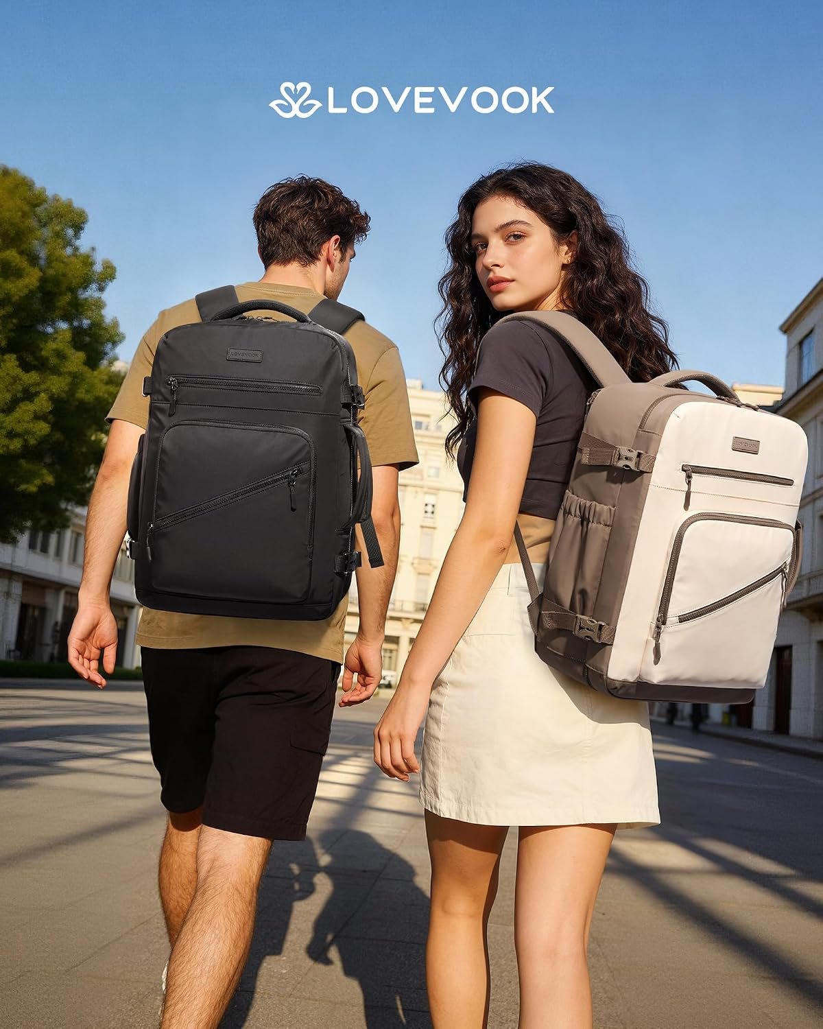 LOVEVOOK 40L Travel Backpack for Women Men, Airline Approved Carry On Luggage, Multi-Pocket TSA Personal Item Bag fits 17 Inch Laptop, Waterproof Weekender Overnight Suitcase Travel Essentials - Image 7