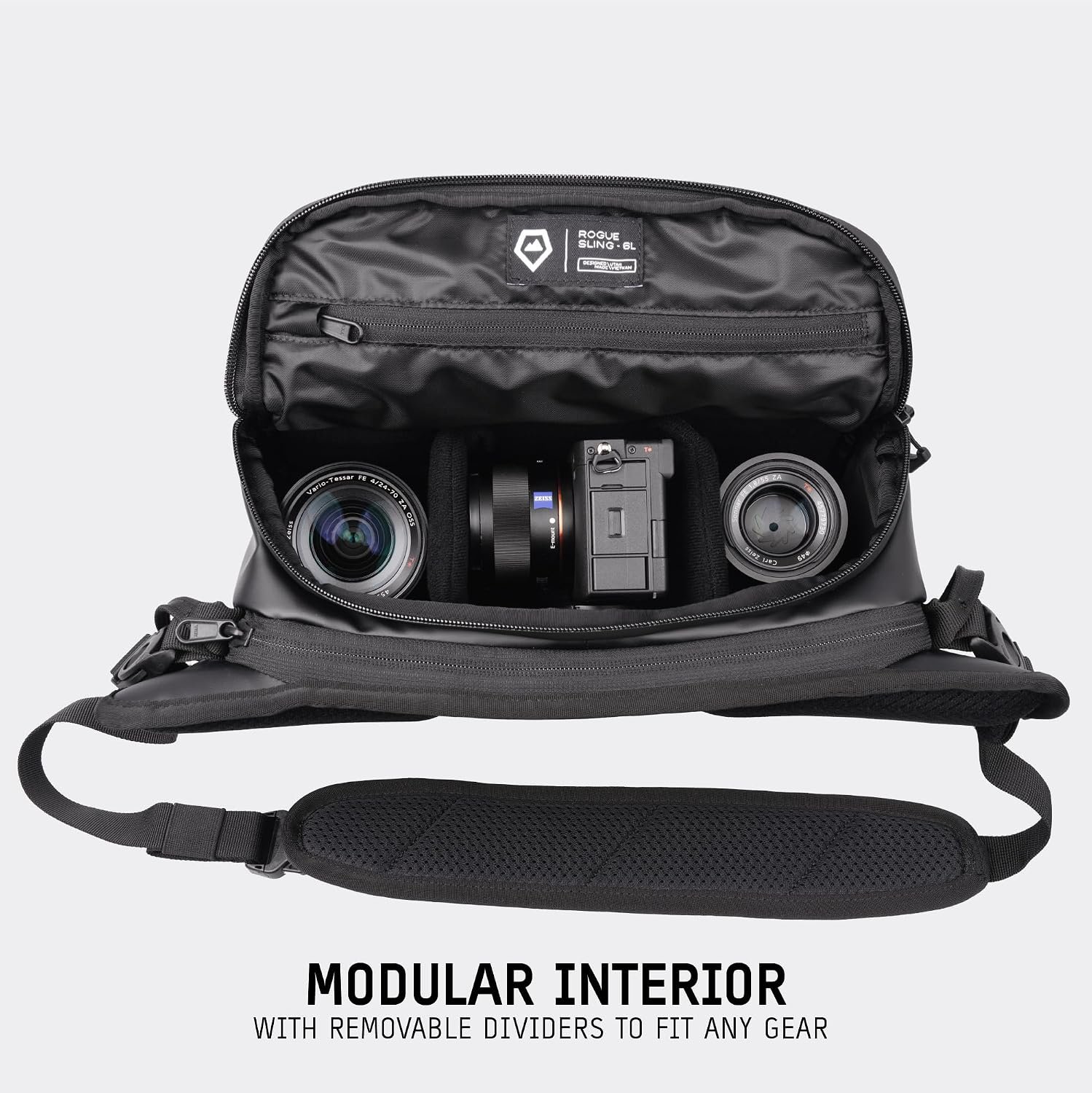 WANDRD ROGUE V1 6L Sling: Compact Camera Sling and Crossbody Bag with Fast Access, 3-Way Carry– Lightweight Everyday Bag Great for Travel, Photography, and Daily Use (Black) - Image 5