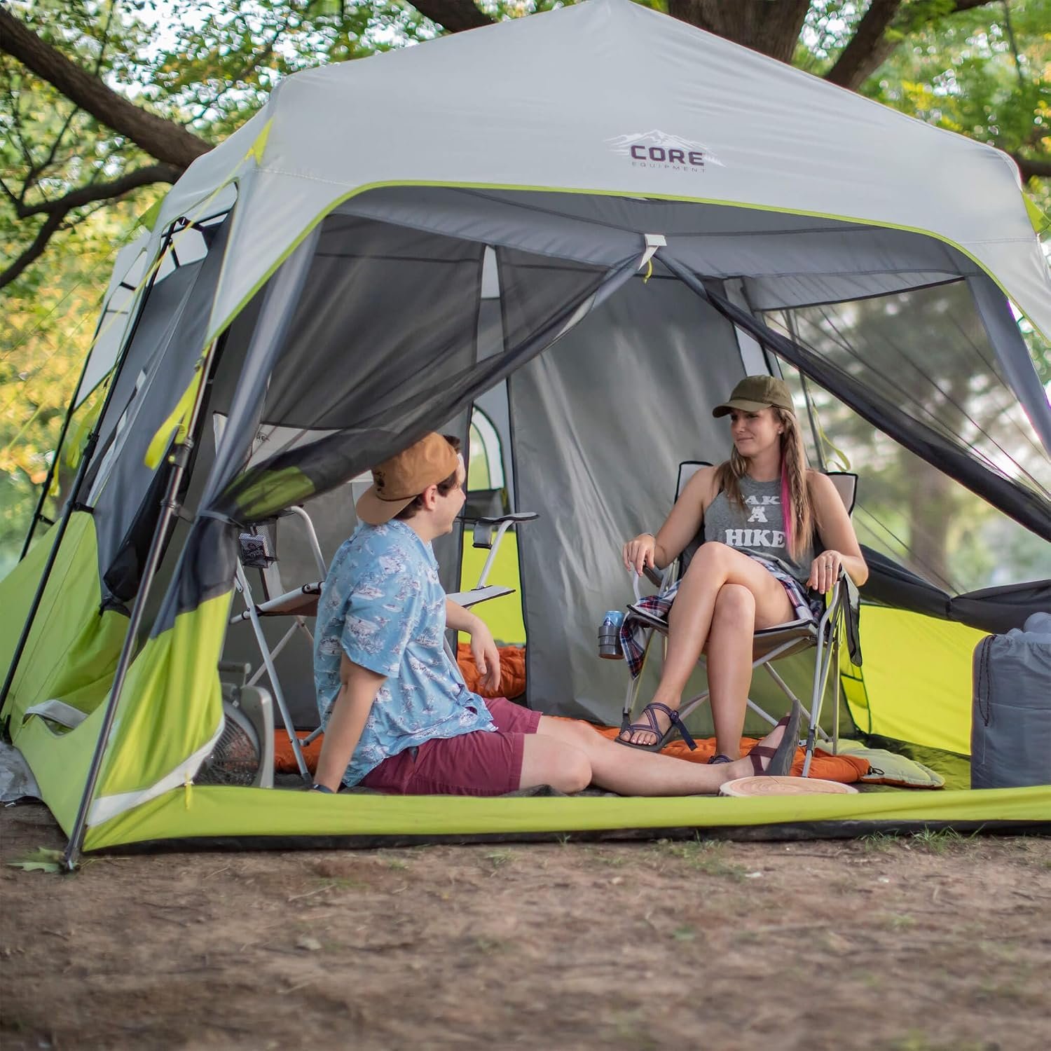 Core 9 Person Instant Cabin Tent - 14' x 9', Green (40008) - Image 8
