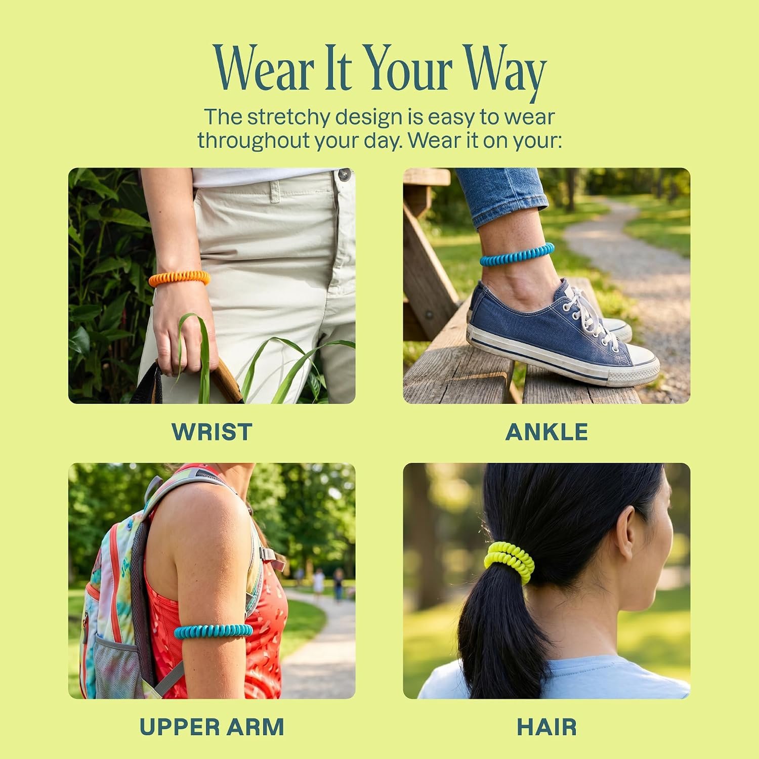 Cliganic 10 Pack Mosquito Repellent Bracelets for Adults & Kids - Natural DEET-Free Bands, Individually Wrapped - Image 4