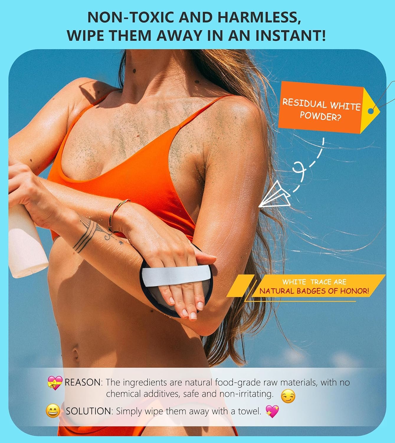 Sand Remover for Beach Cleaner Eraser for Family Wipe Off Mitt Duster Brush Vacation Trip Hawaii Honeymoon Essential Gift Costa Rica Must Haves Resort Rio de Janeiro Punta Cana Beach Towel Sunshine - Image 4