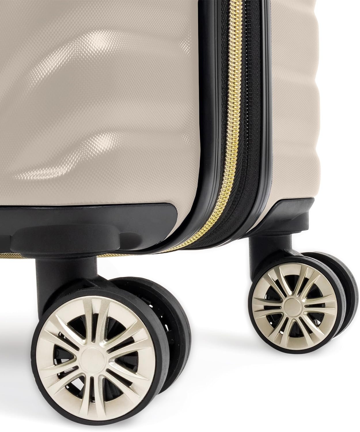 Kenneth Cole REACTION Madison Square Lightweight Hardside Chevron Expandable Spinner Luggage, Taupe, 20-Inch Checked - Image 5