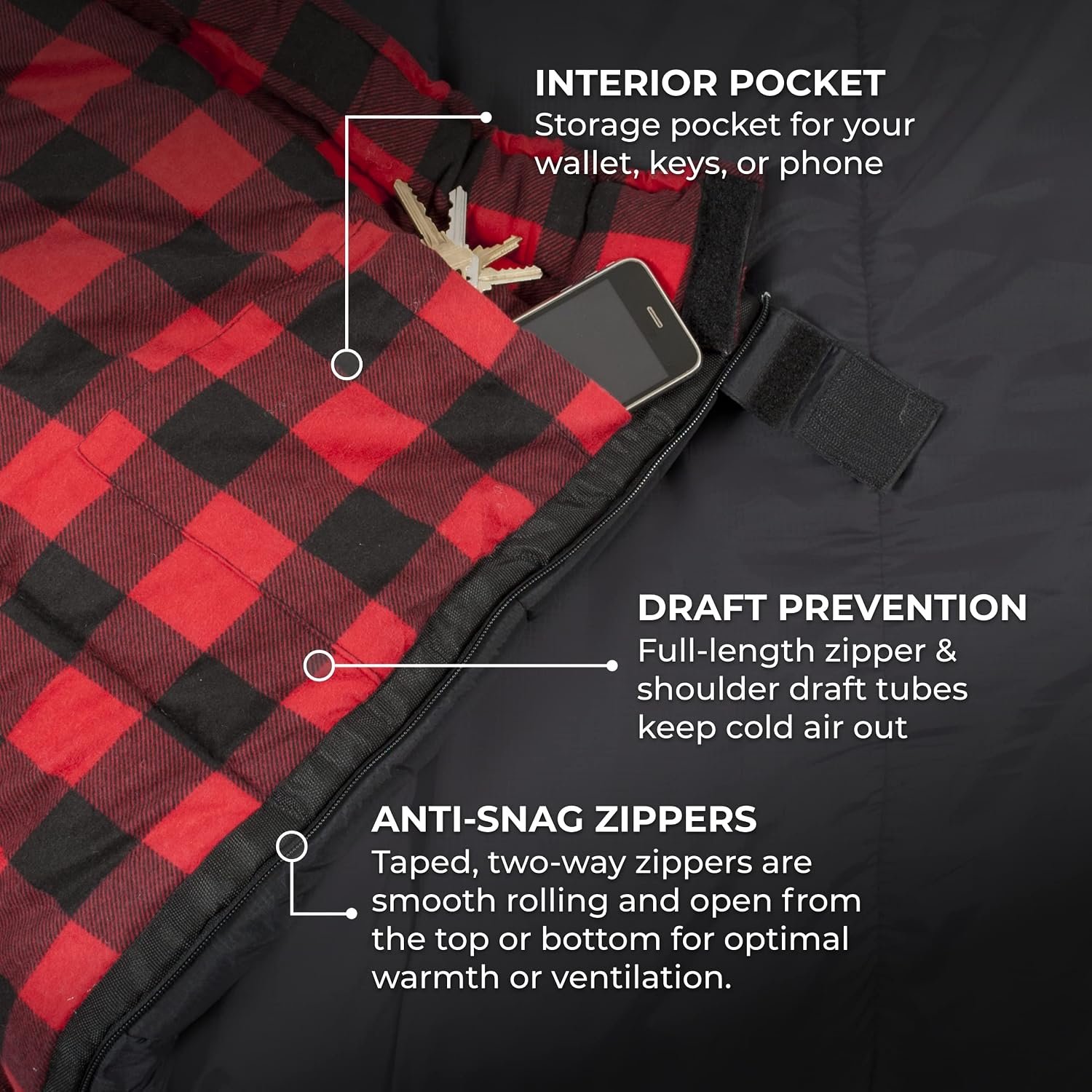 Teton Celsius XXL Sleeping Bag, Cold Weather Sleeping Bags for Adults and Kids, Camping Made Easy and Warm. Compression Sack Included - Image 5