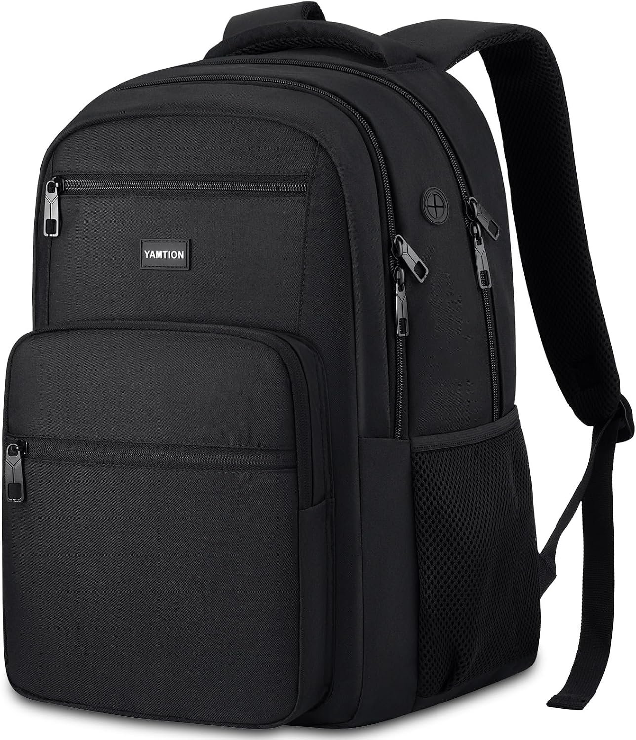 YAMTION Laptop Backpack for Men and Women, Black Backpack, School Backpack for Boys and Girls, Bookbag, Work Backpack Fits 15.6 Inch Laptop and Notebook