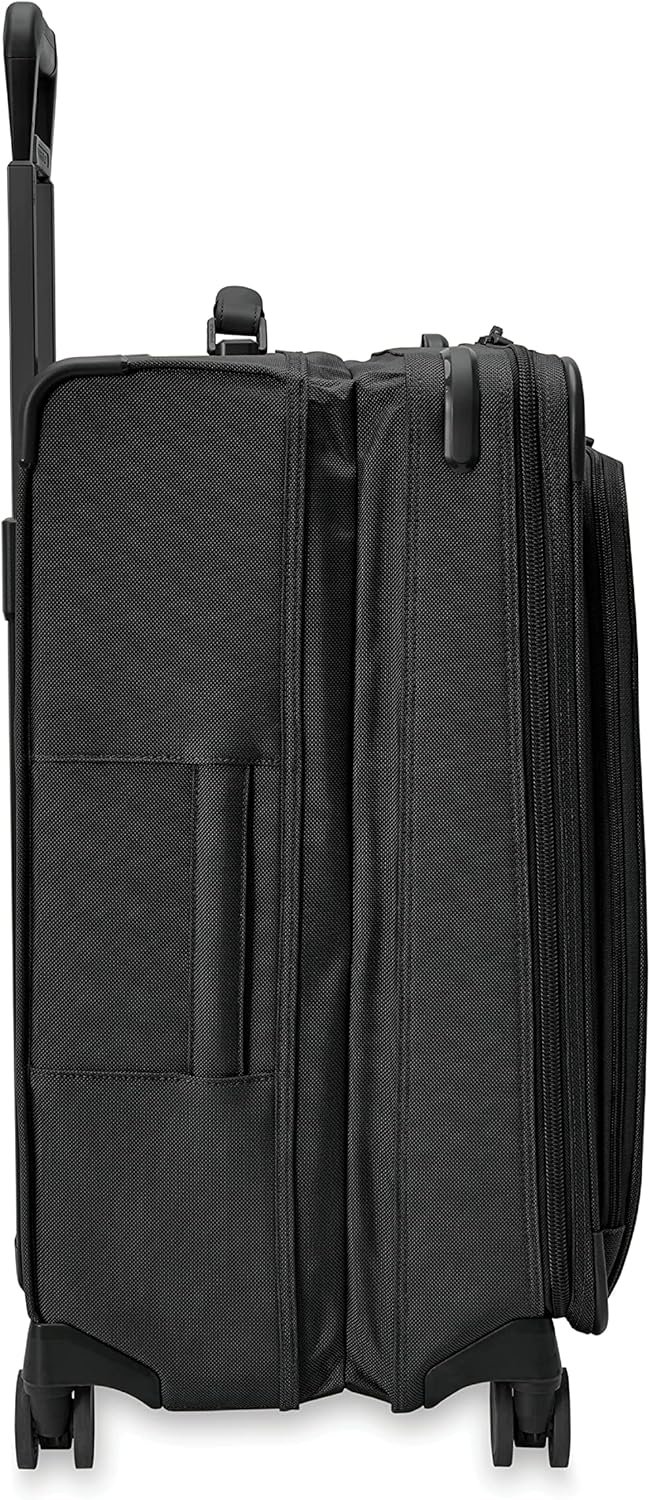 Briggs & Riley 26" Medium Expandable Spinner - Checked Luggage for Travel, Suitcases with Wheels, Softside Rolling Bag for Men & Women, Self-Repairing Zipper - Baseline Collection, Black - Image 11