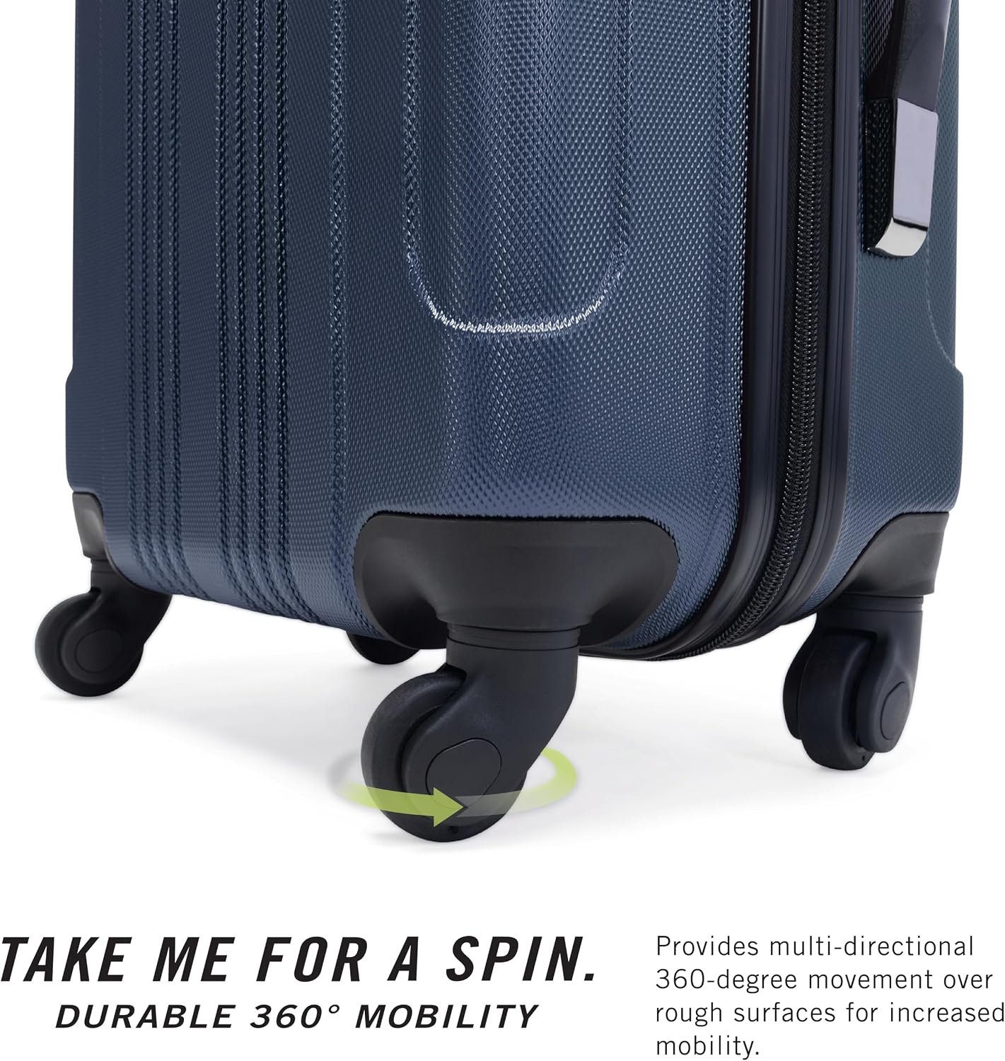 Kenneth Cole REACTION Out of Bounds Lightweight Hardshell 4-Wheel Spinner Luggage, Naval, 28-Inch Checked - Image 4