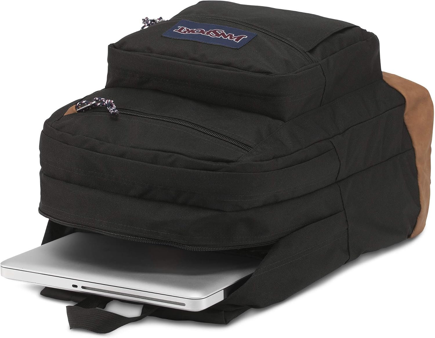 JanSport Cool Backpack, with 15-inch Laptop Sleeve - Large Computer Bag Rucksack with 2 Compartments, Ergonomic Straps, Black | Ergonomic Straps, Waterbottle Pocket, Campus Weekender Travel Rucksack - Image 5