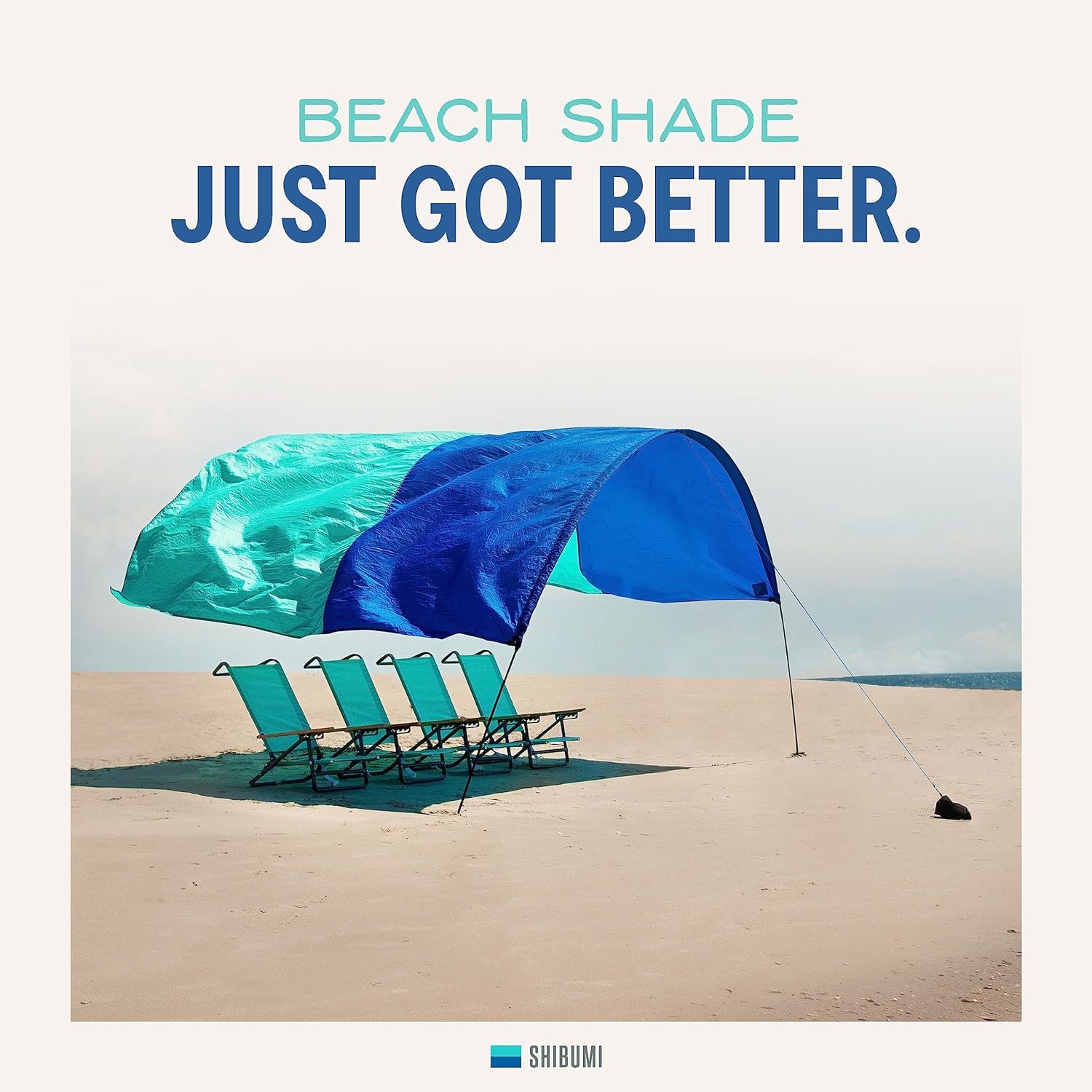 Shibumi Shade (Previous Generation) - World's Best Beach Shade. The Original Wind Powered® Beach Shade. Lightweight, Easy to Set up and Great for Groups up to 8 People - Image 2