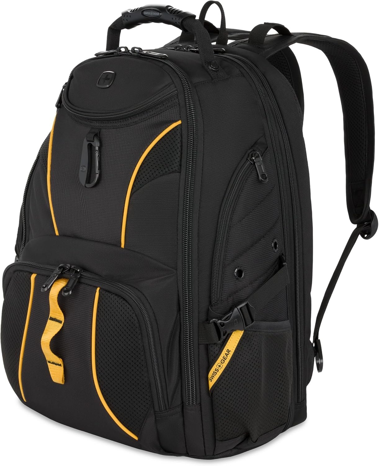 SWISSGEAR 1900 ScanSmart Laptop Backpack, Fits Most 17-Inch Laptops, TSA-Friendly Lay-Flat Design, RFID Protection, and Tablet Pocket, Black, 31L, 18.5-Inch
