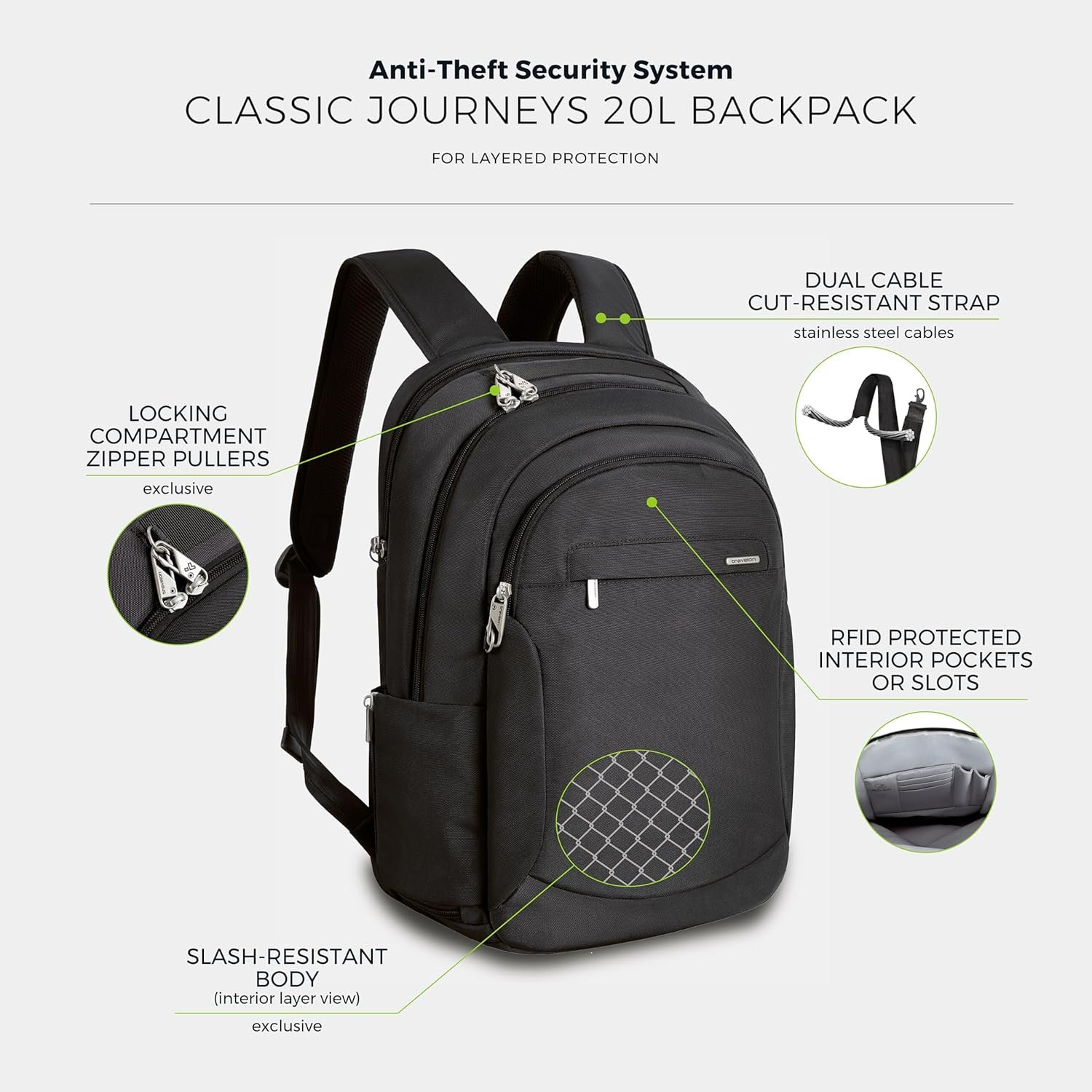 Travelon Anti-Theft Classic Large Backpack - Image 4