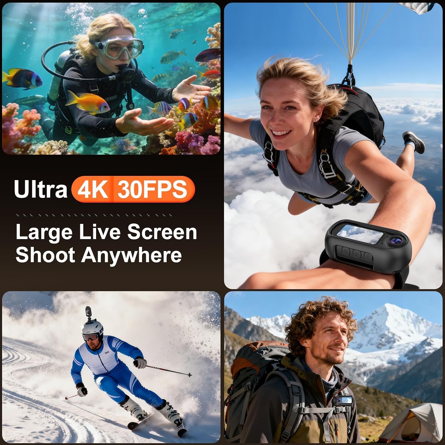 4K Mini Body Camera with Audio and Video Recording, Tiny Magnetic Action Camera with 1.5" Screen, 6‑Axis EIS, WiFi + Bluetooth, Portable Clip On Wearable POV Camera for Motorcycle Helmet, Sports, Pet - Image 7