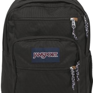 JanSport Cool Backpack, with 15-inch Laptop Sleeve - Large Computer Bag Rucksack with 2 Compartments, Ergonomic Straps, Black | Ergonomic Straps, Waterbottle Pocket, Campus Weekender Travel Rucksack