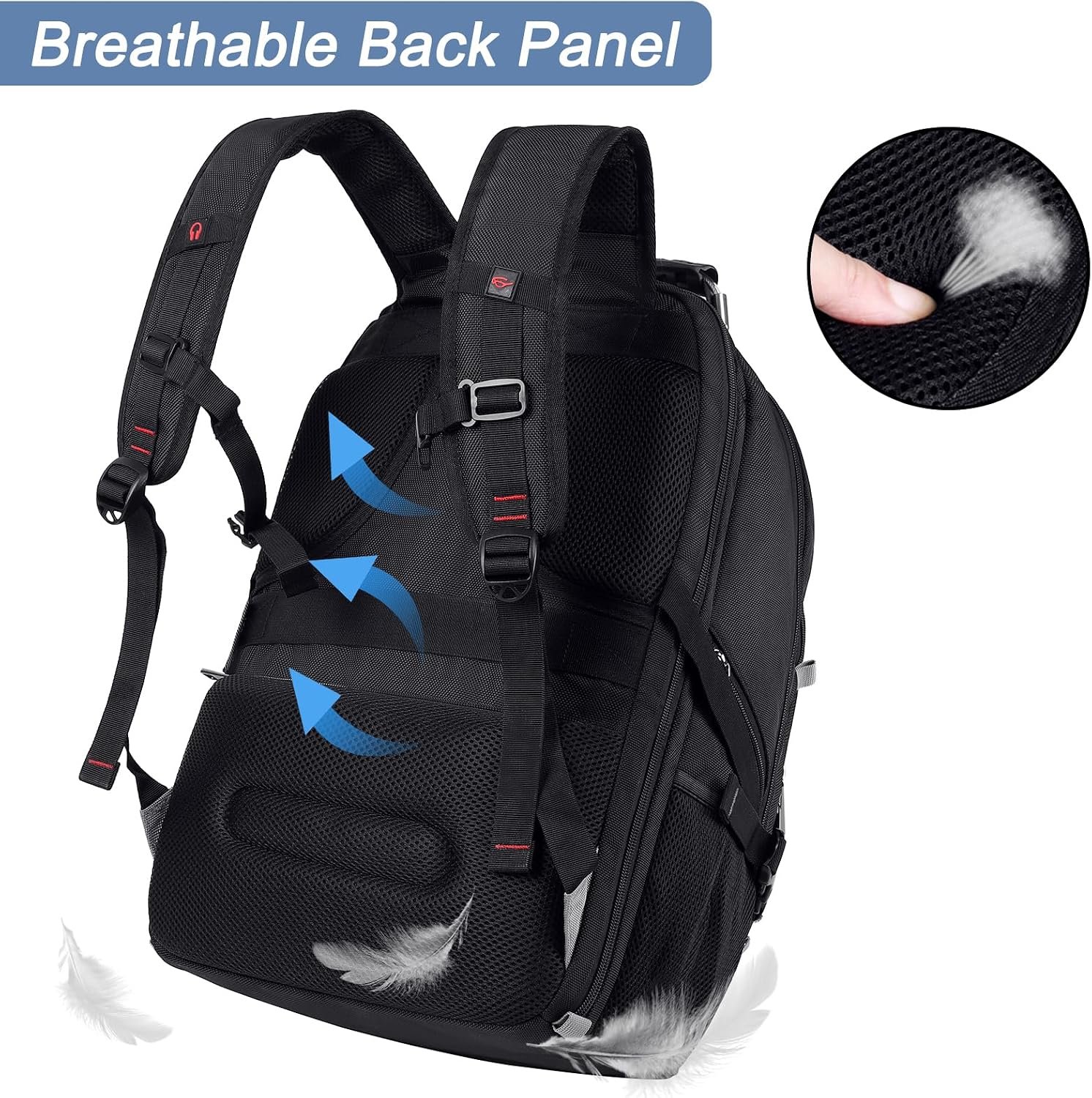 Extra Large Laptop Backpack, 17 inch Computer Backpack for Men Travel Work | TSA Flight Approved Travel Backpack for Men, RFID Business Computer Bag, Heavy Duty Water Resistant College Bookbag for Work - Image 6