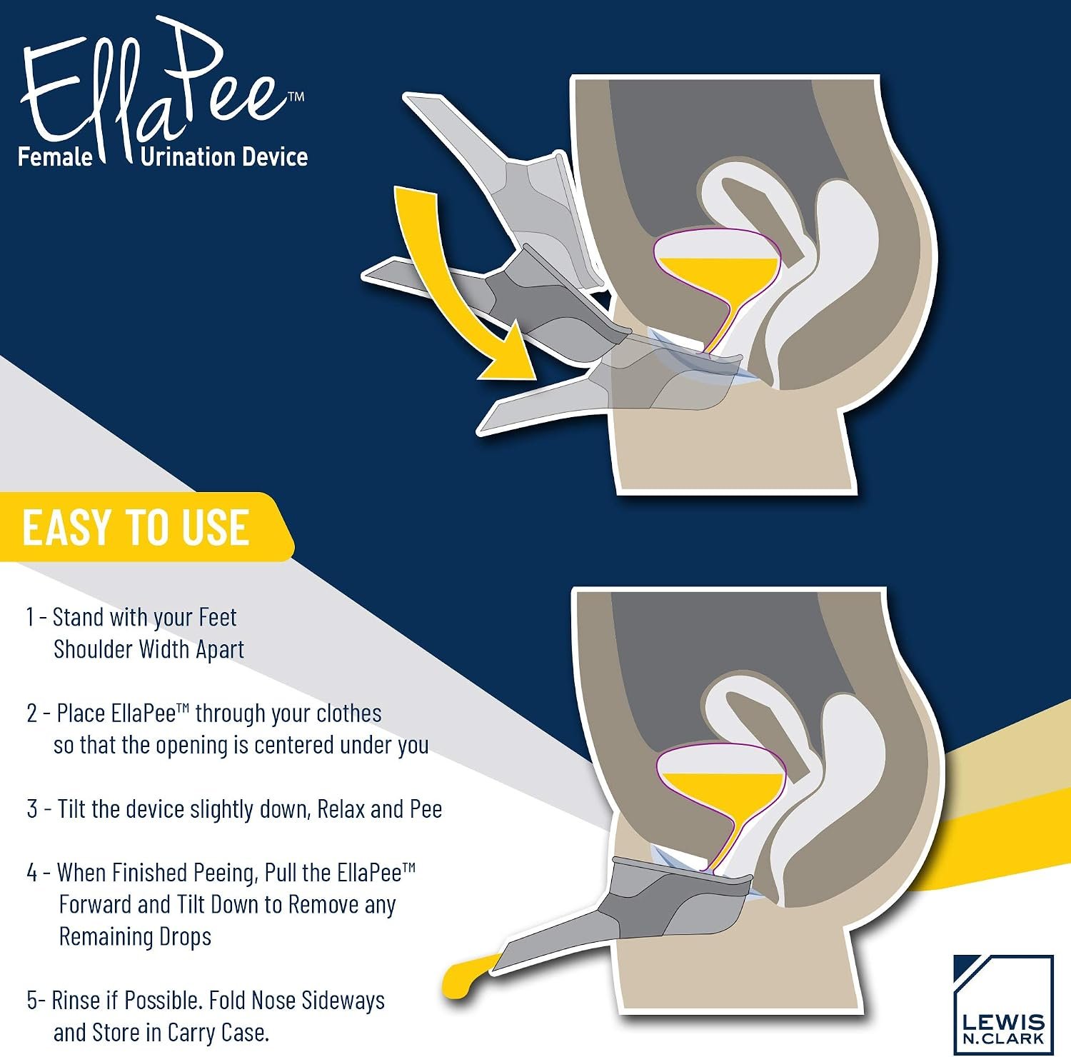 Lewis N. Clark EllaPee Female Urination Device - Image 3