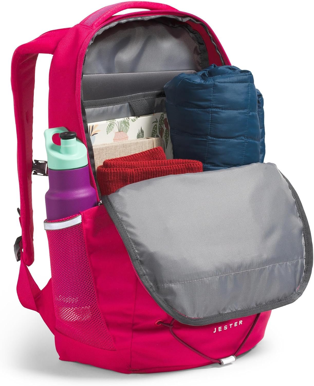 The North Face Jester Everyday Laptop Pack, Lali Guran/Rhododendron, OSFA | Commuter Travel Bag, Laptop Sleeve, Water-Repellent - Image 4
