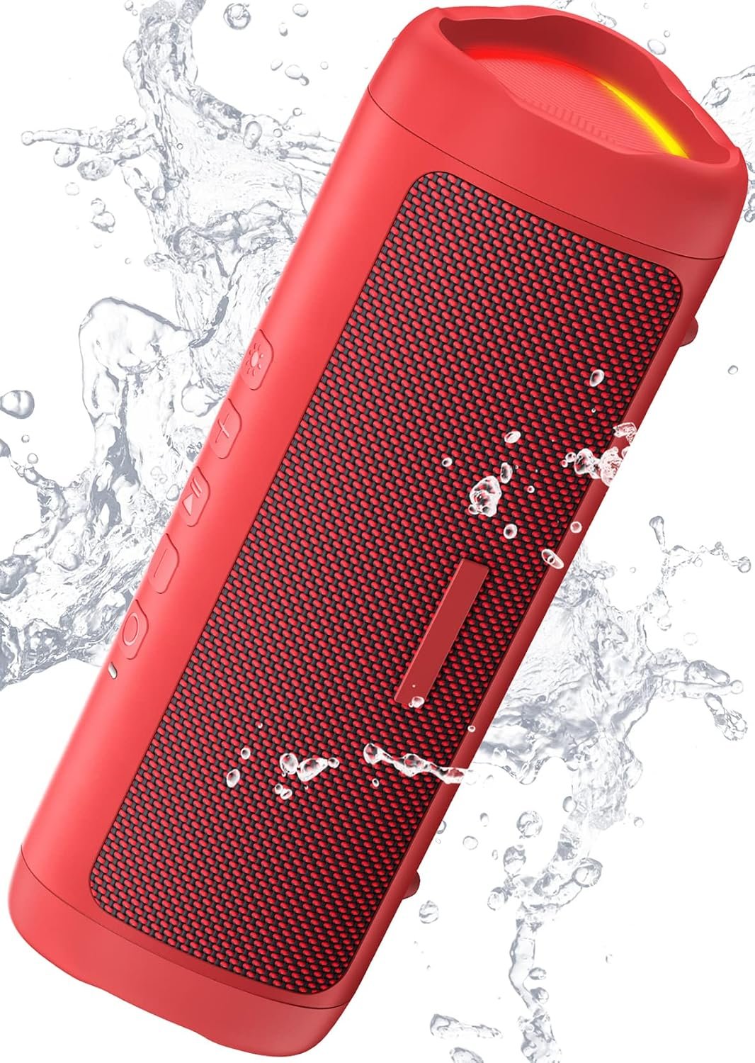 Bluetooth Speaker, 20W HD Sound, Portable Wireless, IPX5 Waterproof, Up to 24H Playtime, TWS Pairing, for Home/Party/Outdoor/Camping/Beach Essentials, Electronic Gadgets, Birthday Gift (Red)