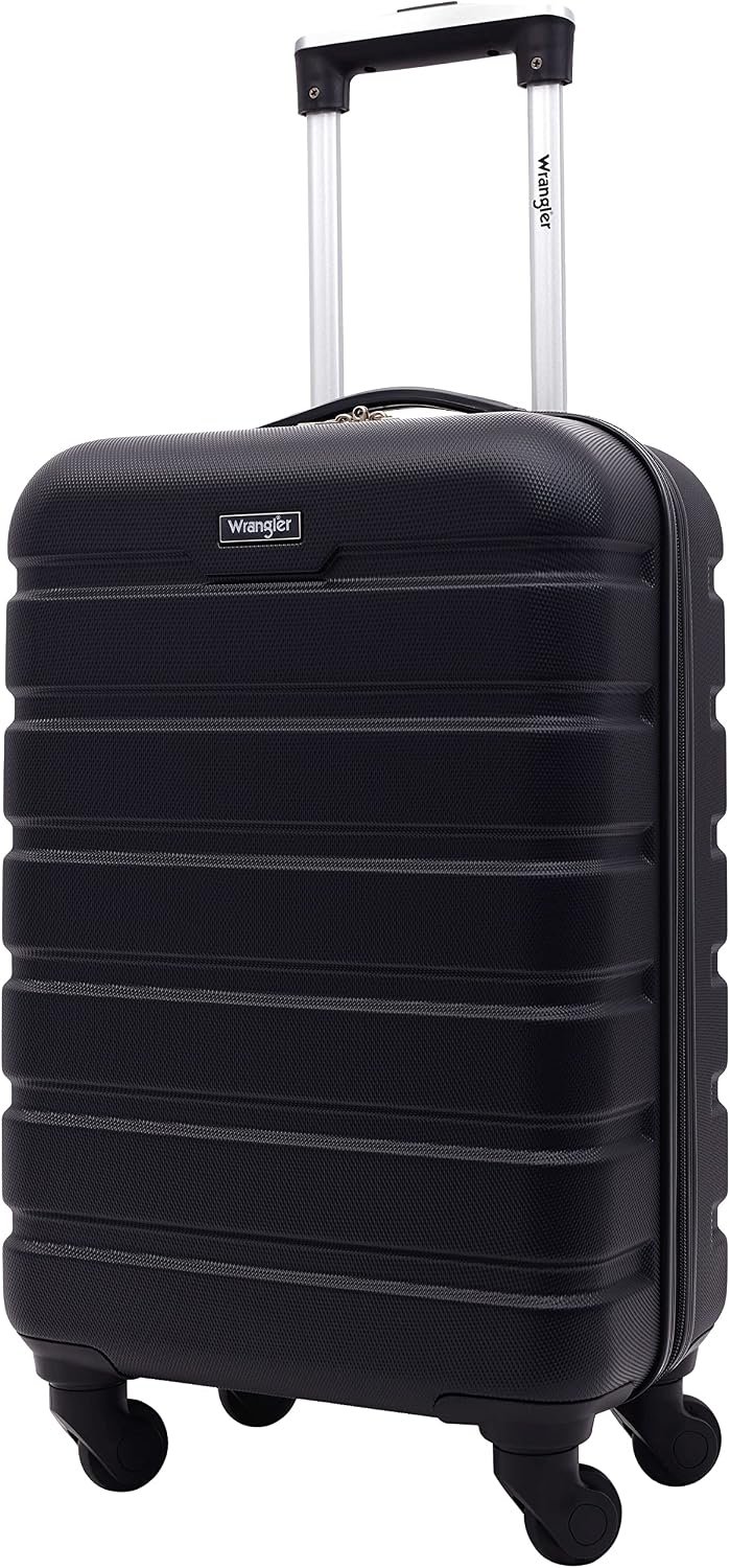Wrangler 20" Hardside Spinner Carry-On Luggage, Black - Image 2