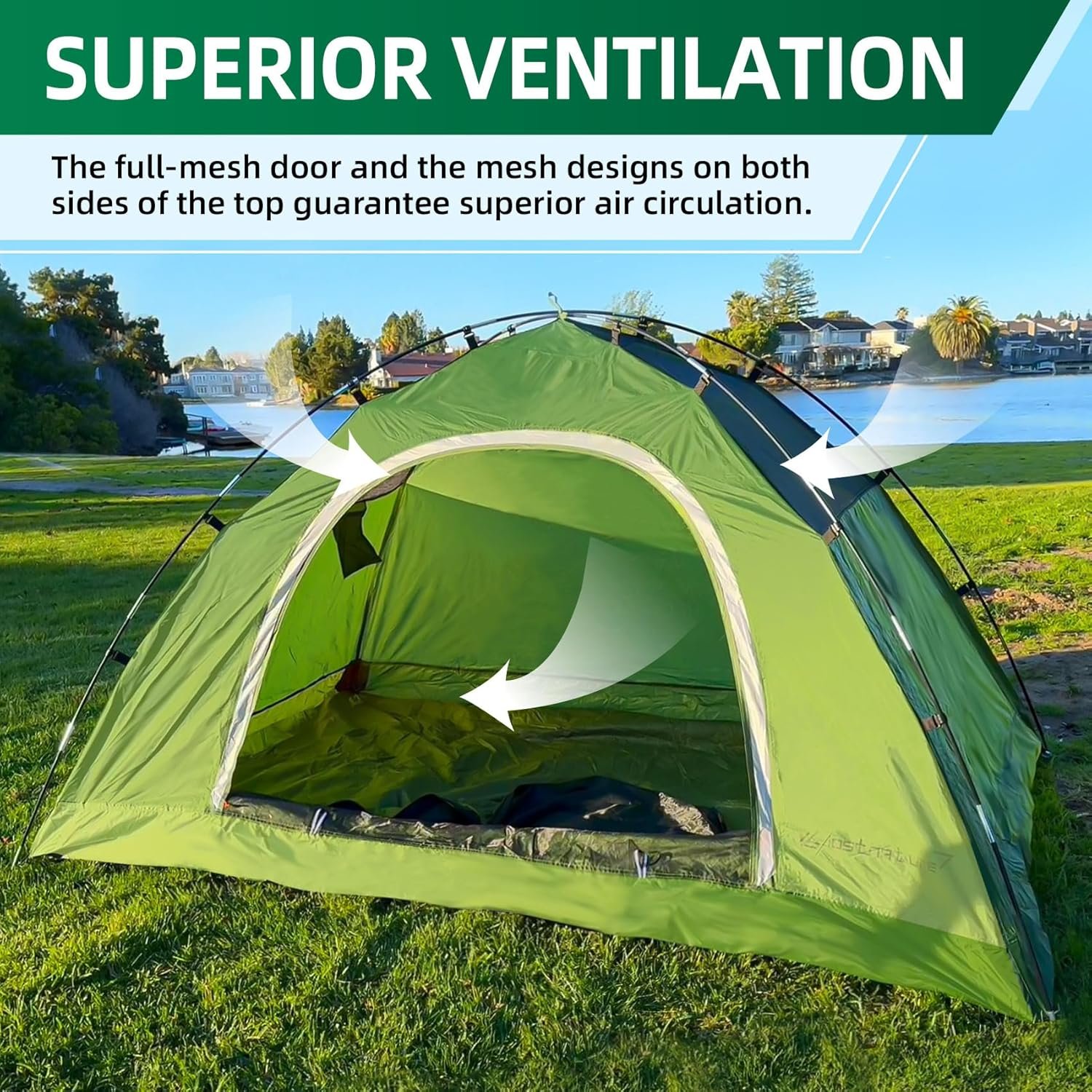 Clostnature Waterproof Camping Tent for 2 Person, 4 Person, Easy Setup Tent | 190T Polyester, PU2000, Lightweight, Durable, Compact, Freestanding, Great Ventilation, Small Tent for Outdoor, Kids, Scouts - Image 3