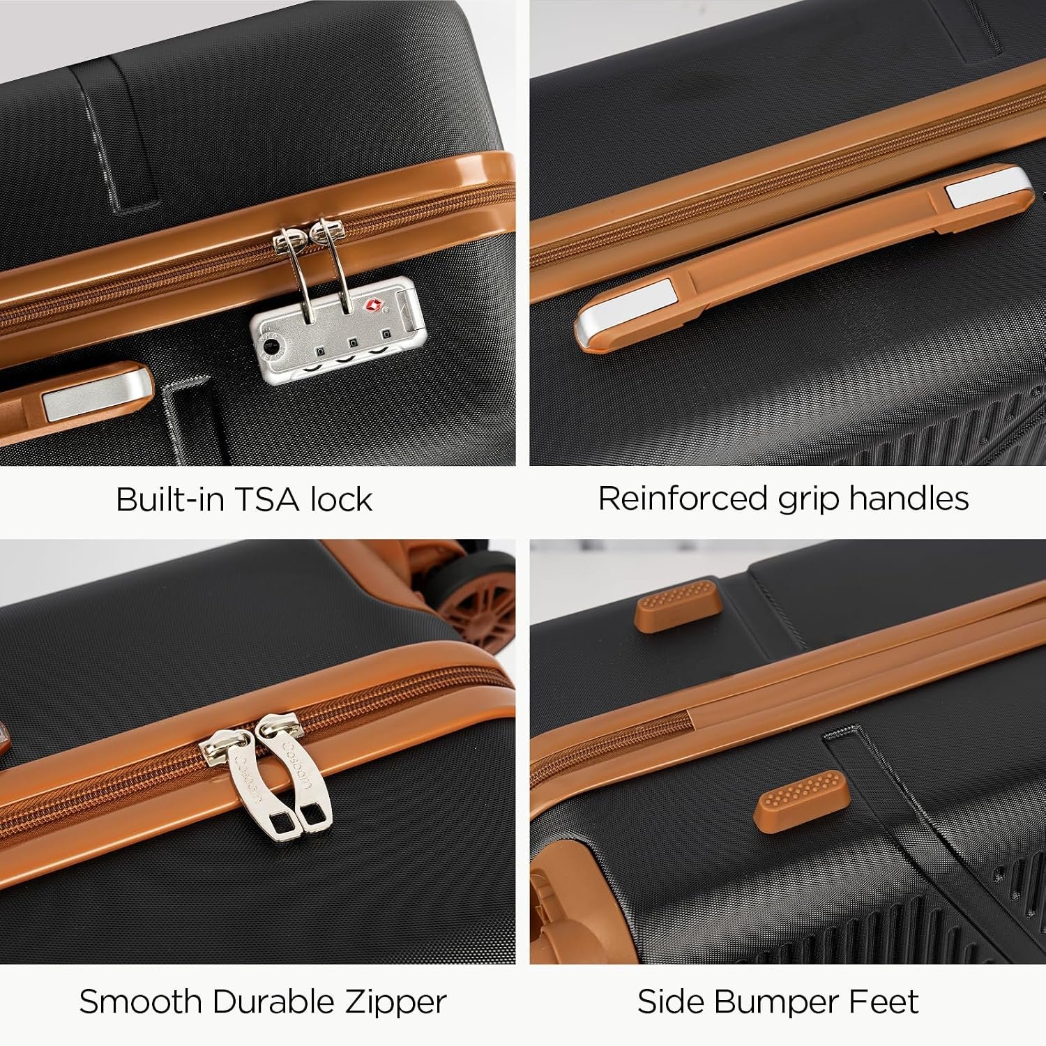 Cosbarn Luggage Sets, Durable 20,24,28 inch Suitcase Sets With Wheels | ABS Hardshell Sets Includes 20, 24&28inch Suitcase, Duffel, Toiletry Bags, TSA lock, Spinner Wheels,Checked Family Travel - Image 3