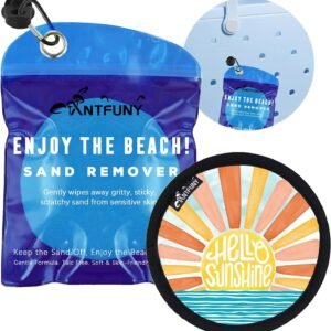 Sand Remover for Beach Cleaner Eraser for Family Wipe Off Mitt Duster Brush Vacation Trip Hawaii Honeymoon Essential Gift Costa Rica Must Haves Resort Rio de Janeiro Punta Cana Beach Towel Sunshine