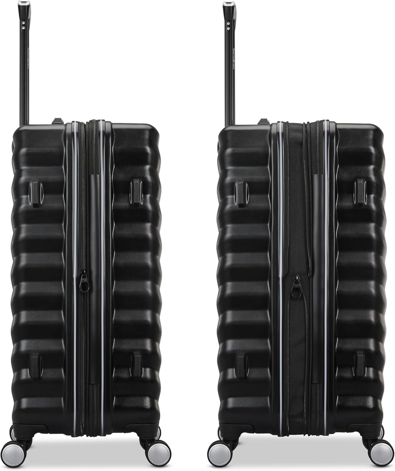 Samsonite Hard-Sided 28-Inch Lightweight Checked Large Expandable Element Suitcase: Durable, 360° Spinner Wheels, Adjustable Telescopic Handle, TSA-Approved Lock - Alpine Black - Image 8