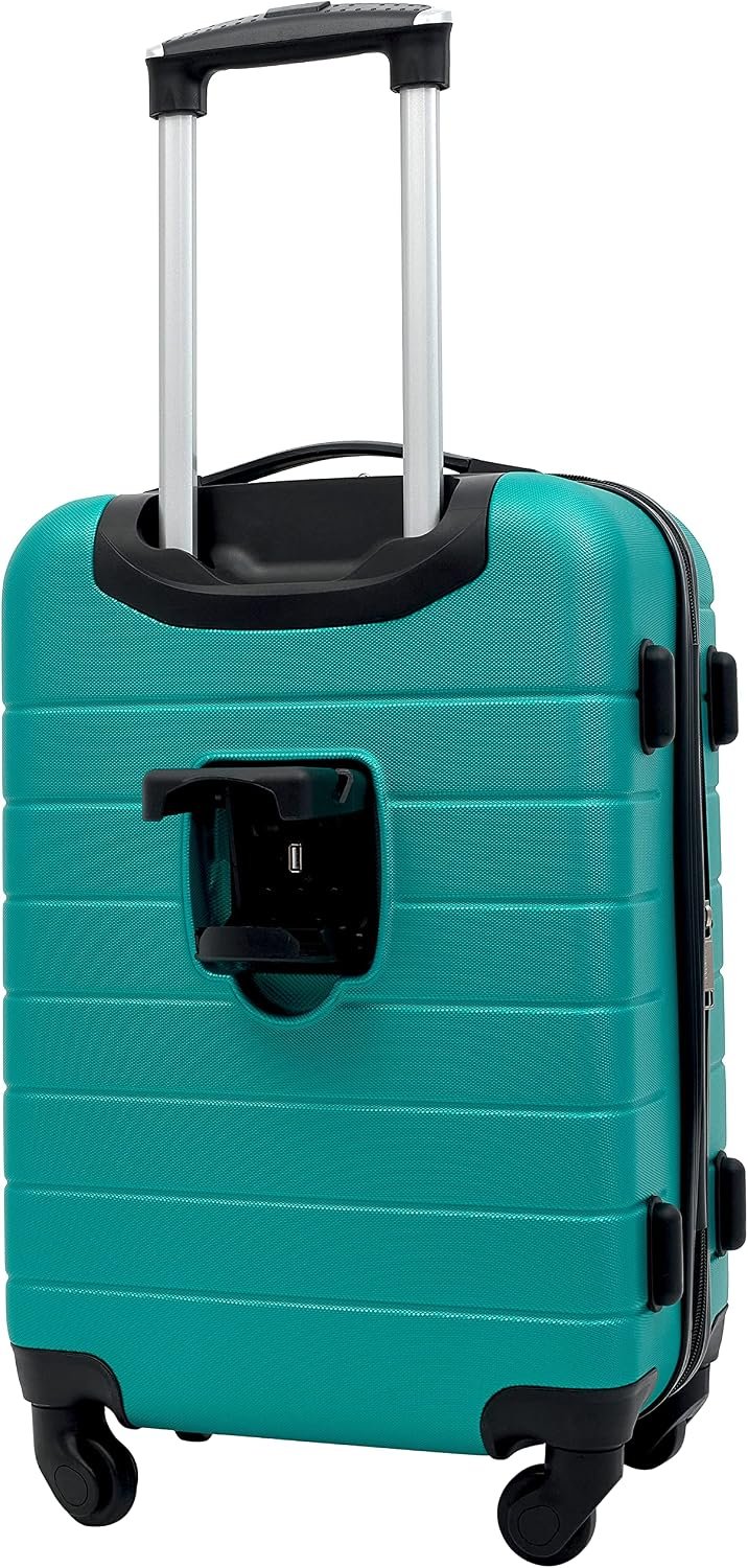 Wrangler Smart Spinner Hardside Luggage, 2 Piece Set, Teal - Image 6
