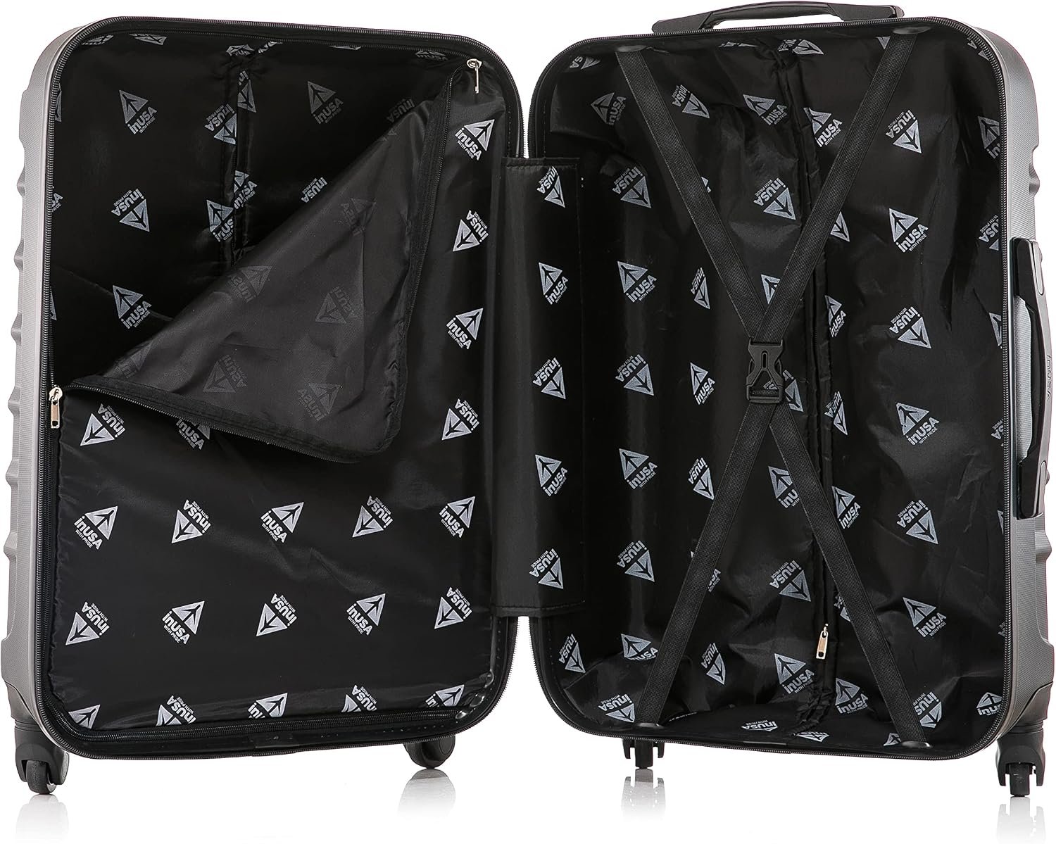 InUSA ENDURANCE 20-Inch Carry-On Hardside Spinner Luggage Lightweight Black - Image 4