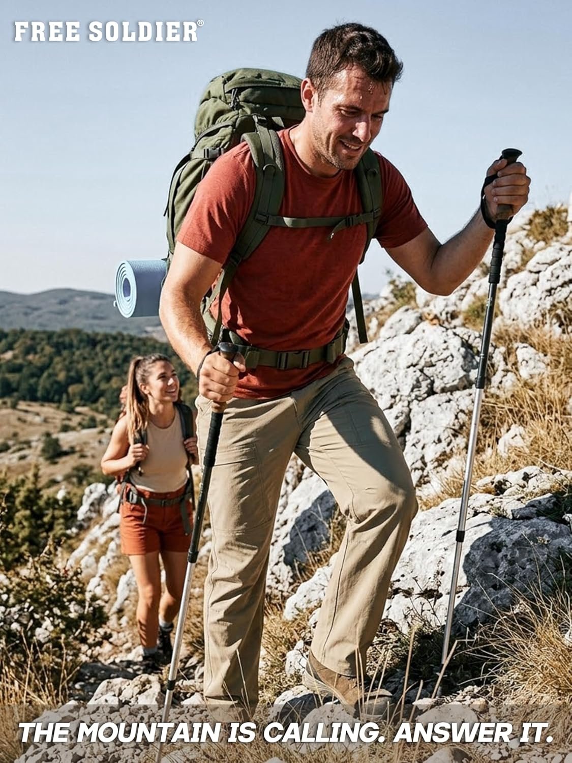 FREE SOLDIER Men's Outdoor Cargo Hiking Pants with Belt | Lightweight Waterproof Quick Dry Tactical Pants Nylon Spandex, 6 Pockets, 4-Way Stretch, UPF 50+, for Work Fishing - Image 6