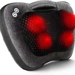 VIKTOR JURGEN Back Massager, Neck Massager with Heat, Massage Pillow Gifts for Men & Women, Electric Shiatsu Back Massager, Deep Kneading Shoulder Massager for Full Body Muscle,Massage at Home, Car | Electric 3D Kneading Massage Pillow for Neck, Shoulder, Back, Christmas for Men Women Dad Wife Mom Gifts (NOT Cordless)