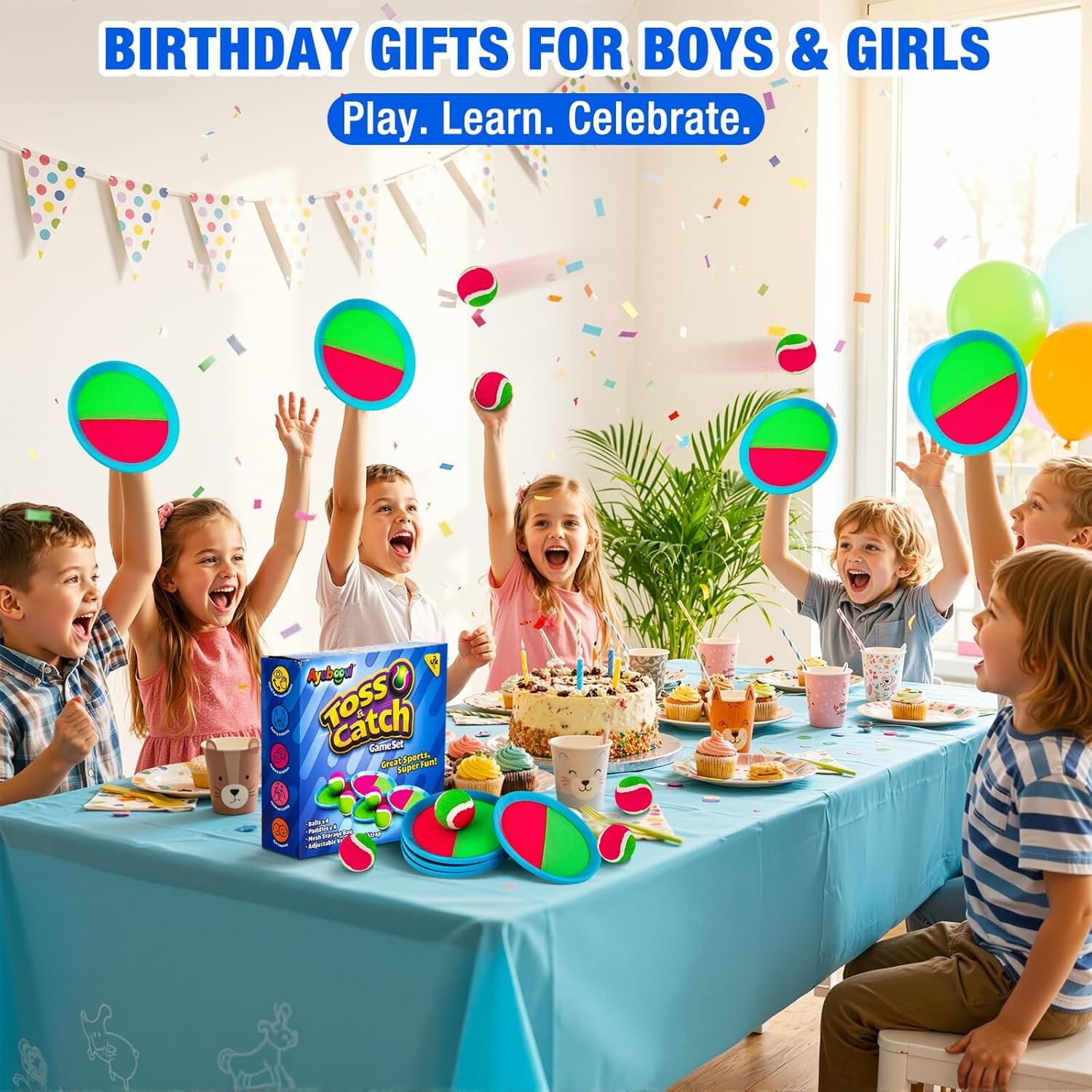Toss and Catch Ball Game Outdoor Toys for Kids Yard Games Beach Toys Outside Games for 3 4 5 6 7 8 9 10 Year Old Boys Girls (Upgraded) | Beach Pool Outside Yard Camping Games for Kids & Family, 3 4 5 6 7 8 9 10 11 12+ Year Old Boys Toys Birthday & Holiday Gifts - Image 5
