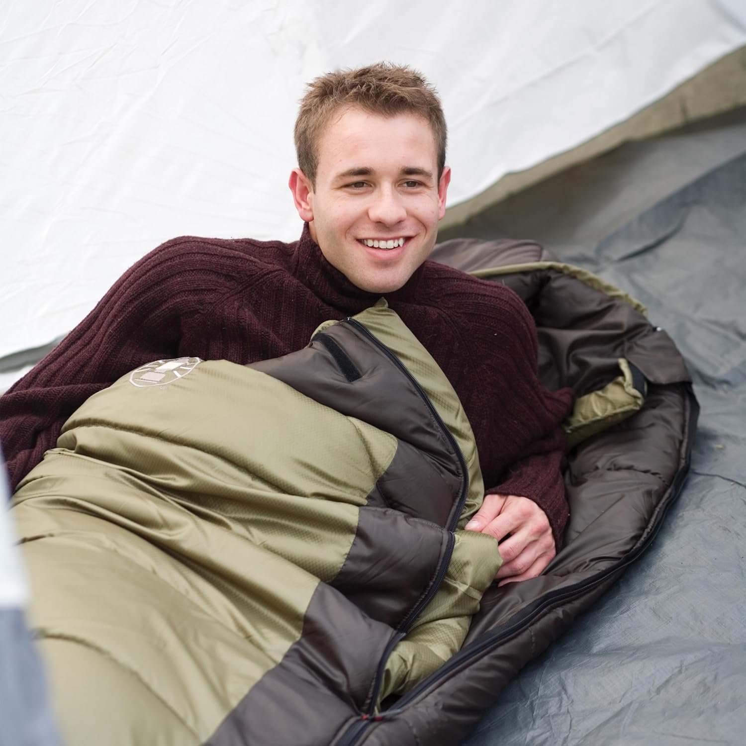Coleman North Rim 0°F Sleeping Bag, Cold-Weather Mummy Sleep Sack with No-Snag Zipper & Adjustable Hood for Warmth & Ventilation, Camping Sleeping Bag - Image 5