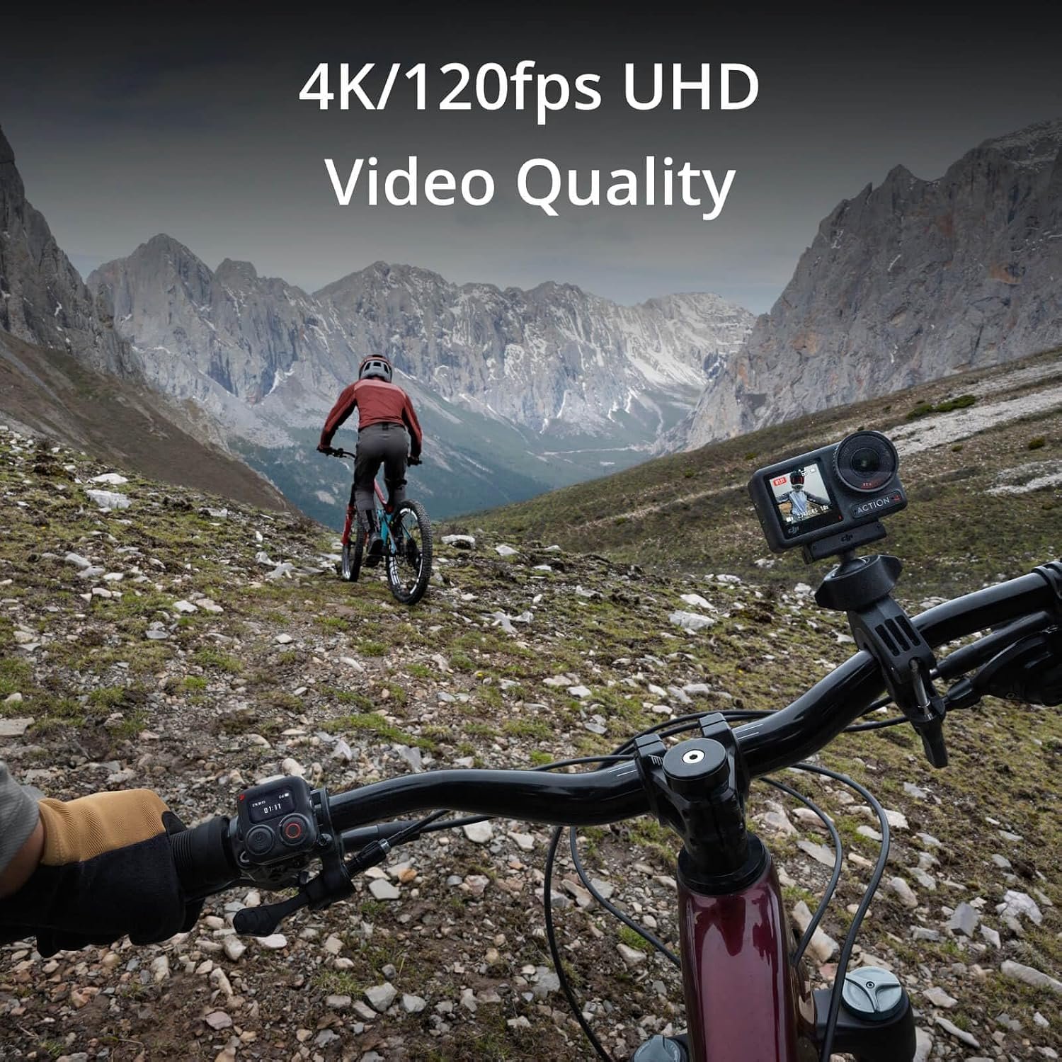 DJI Osmo Action 4 Waterproof Action Camera Bundle, 1/1.3" Sensor | 4K/120fps Video, Stunning Low-Light Imaging, Original Standard Combo + 58 Piece Accessory Kit + Extra 64GB Card - Image 8