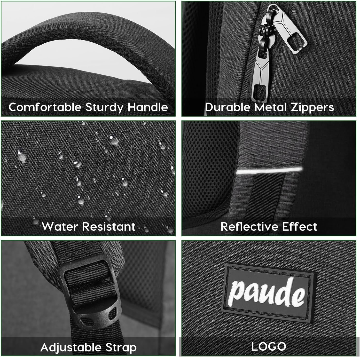 Paude Backpack for Men and Women,School Backpack for Teens,15.6 inch Laptop Backpack with USB Charging port for Business College Travel - Image 4