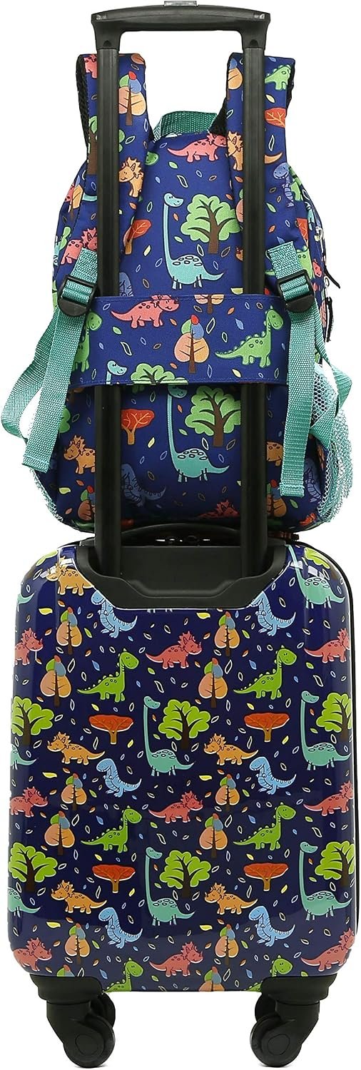 Travelers Club 5 Piece Kids' Luggage Set, Dino - Image 2