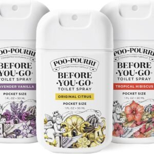 Poo-Pourri Before-You-Go Pocket Toilet Spray, Travel Essentials, 1 Fl Oz, Spring Variety 3 Pack, Each Up to 50 Uses, On-The-Go Bathroom Odor Deodorizer with Essential Oils, TSA Approved Size, 3 Scents