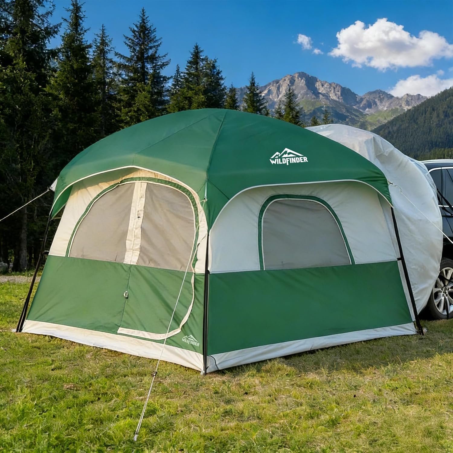 SUV Tent, Car Tents for Camping, Universal SUV Tailgate Tent | 10x9ft Large, PU3000 Waterproof, Camping Tent Universal Compatible with SUV, CUV, Easy Setup Standalone Shelter for Outdoor