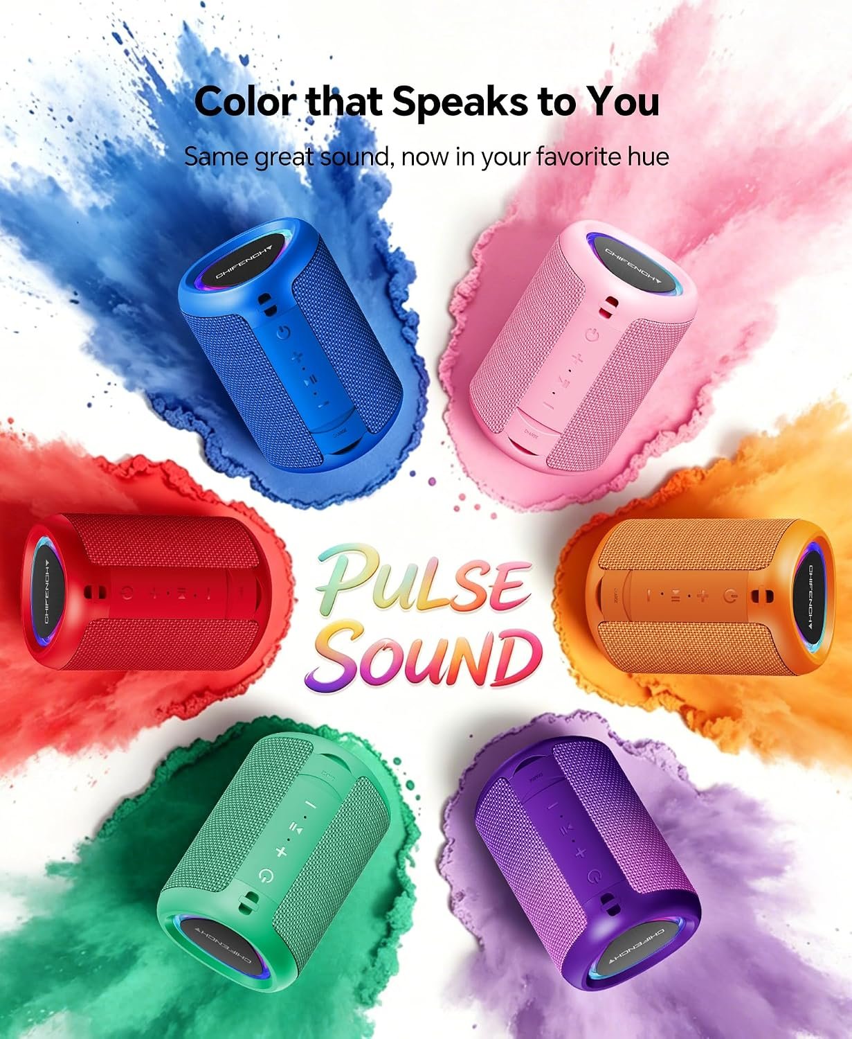 Portable Bluetooth Speaker Beach Essentials: Powerful Crystal Clear Sound/Dynamic Light/IPX5 Waterproof/All Day Playtime/Wireless BT 5.3/TWS Paring, Dad Gifts, Outdoor|Travel|Camping|Pool Accessories | Powerful HD Sound,Dynamic Light,All Day Playtime,Wireless BT 5.3,TWS Pairing,Travel|Camping|Pool Accessorie,School Supplies - Image 8