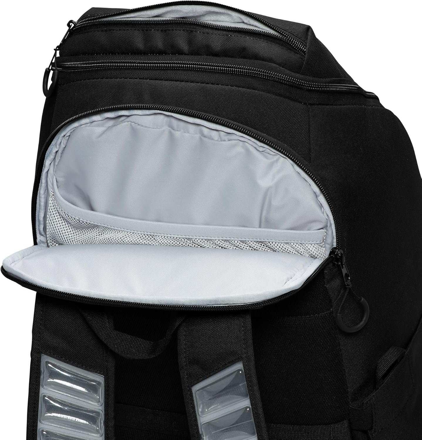 Nike, Unisex, Varsity Elite Backpack (32L), Black/Black/Metallic Silver, One Size - Image 3