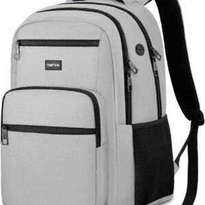 YAMTION Laptop Backpack for Men, Black Backpack, School Backpack for Boys and Girls, Bookbag, Work BackpackFits 15.6 Inch Laptop and Notebook (Grey, 15.6 inch)