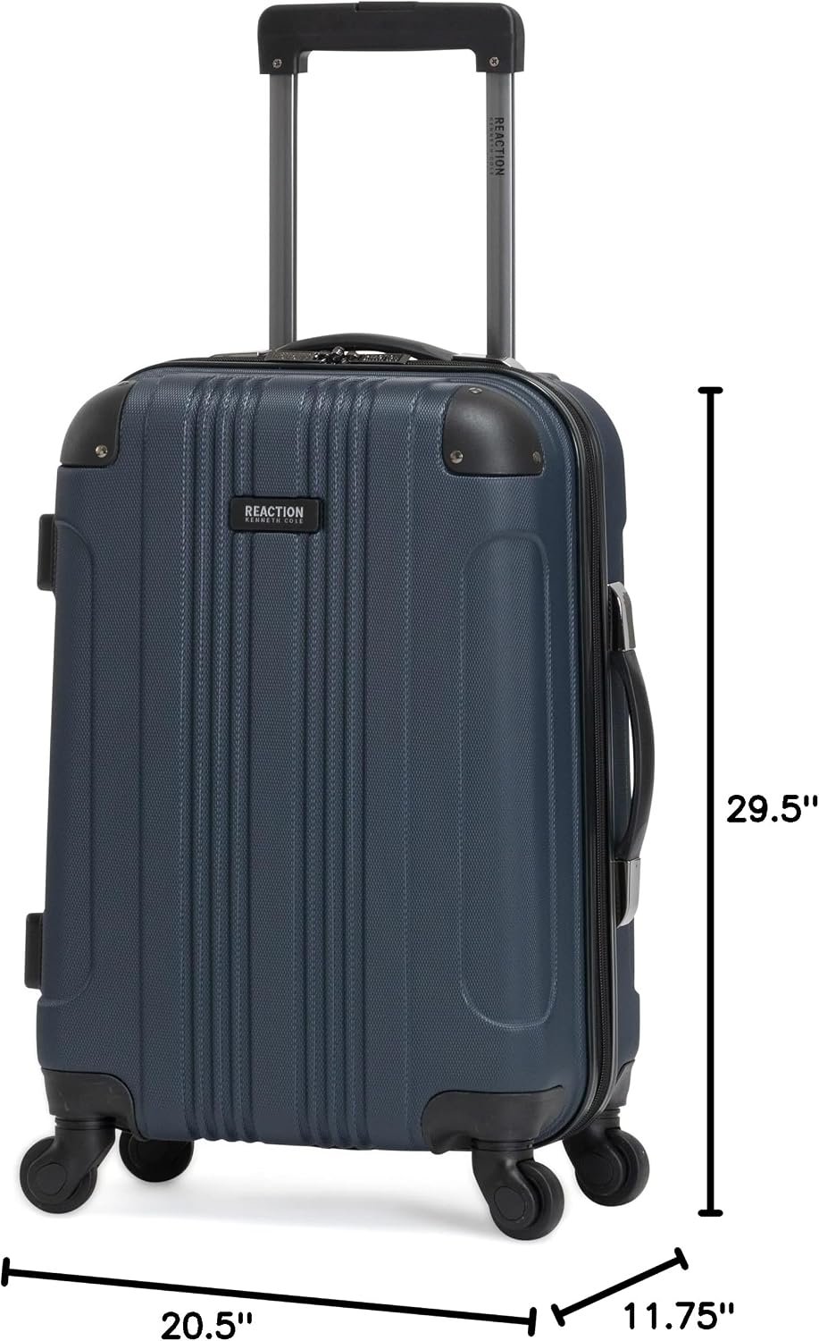 Kenneth Cole REACTION Out of Bounds Lightweight Hardshell 4-Wheel Spinner Luggage, Naval, 28-Inch Checked - Image 12
