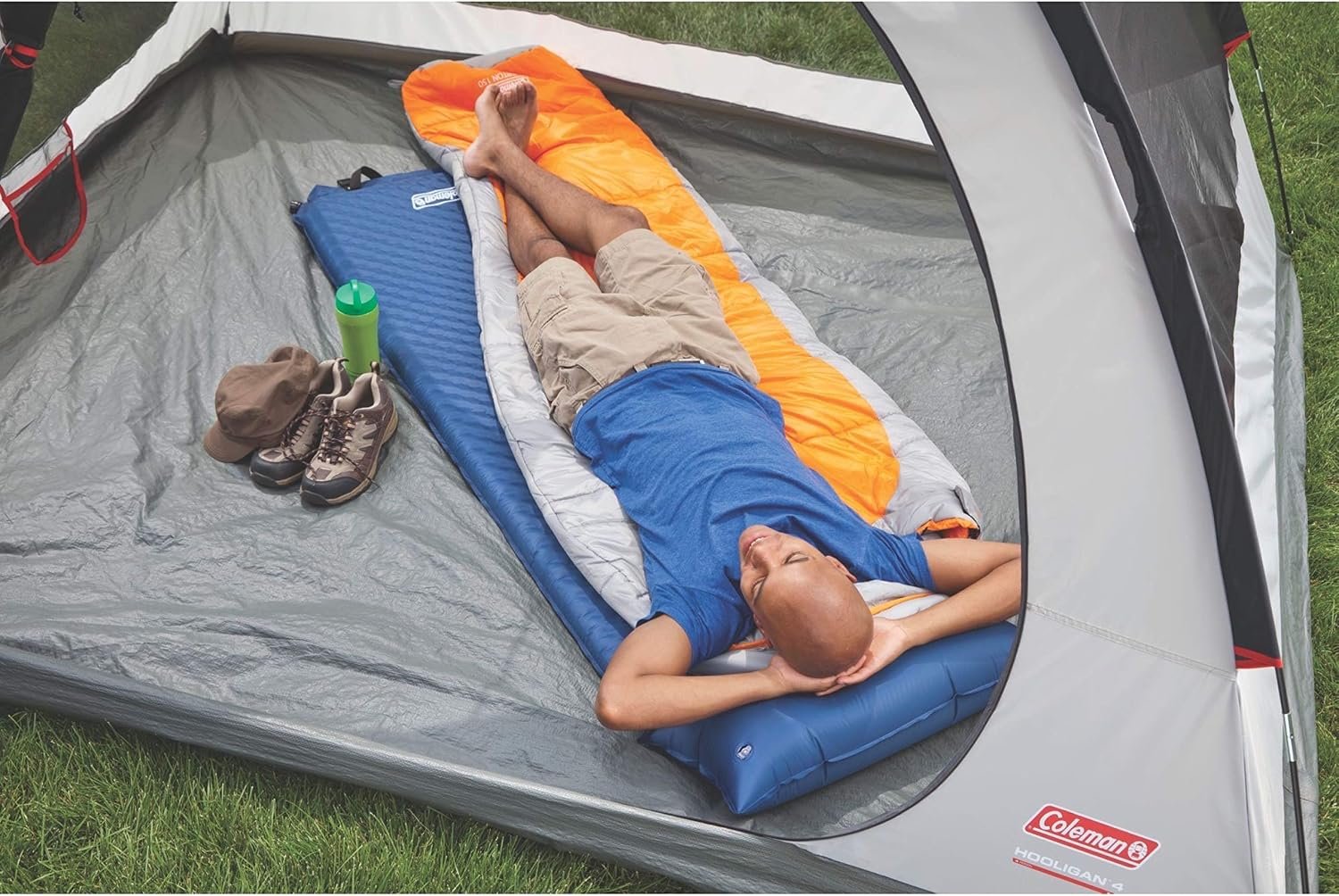 Coleman Self-Inflating Sleeping Pad with Pillow, Lightweight Inflatable Camp Pad with Extra Support & Quick Deflation, No Air Pump Needed - Image 4
