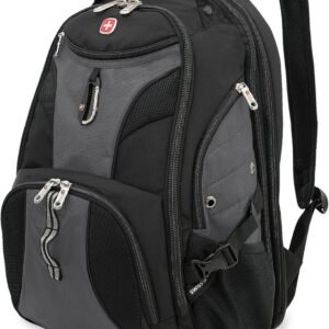 SWISSGEAR 1900 ScanSmart Laptop Backpack, Fits Most 17-Inch Laptops, TSA-Friendly Lay-Flat Design, RFID Protection, and Tablet Pocket, Black, 31L, 18.5-Inch