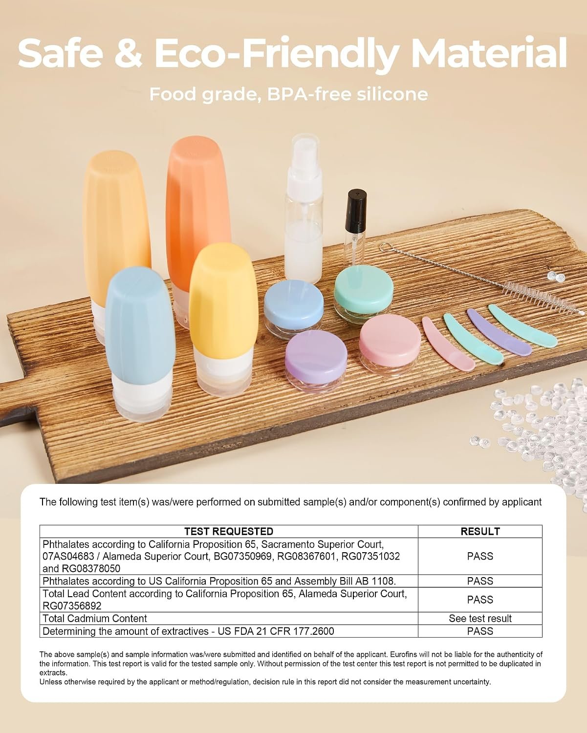 BAGSMART 18 Pack TSA Approved Travel Bottles for Toiletries, Leak Proof Silicone Travel Size Containers Bottles for Shampoo, Soft Pastel - Image 3