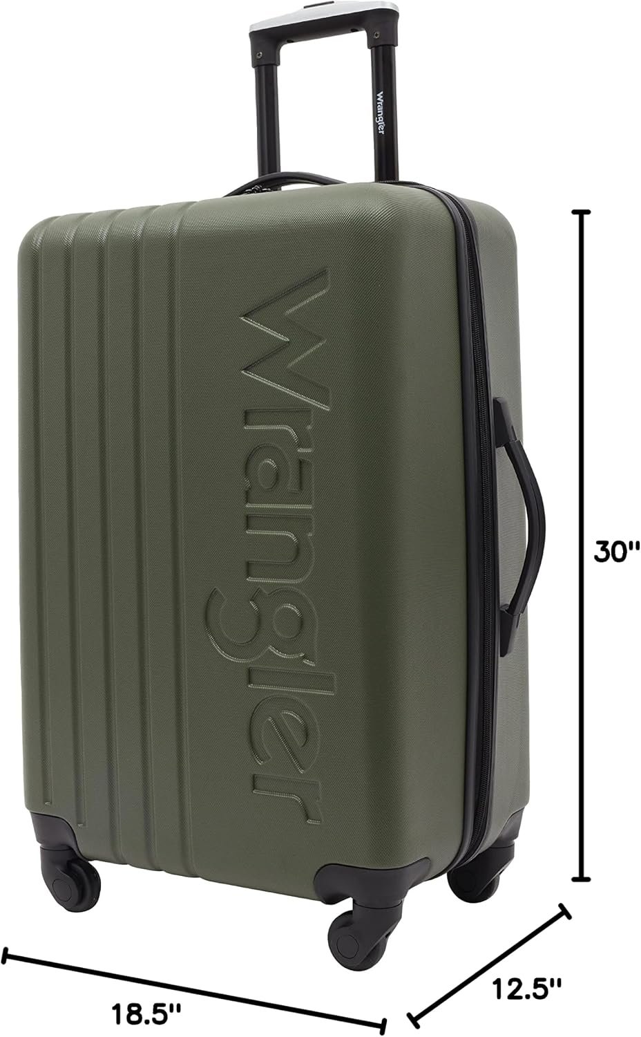 Wrangler Quest Luggage Set, Olive Green, 3 Piece Set (30"/26"/22") - Image 16