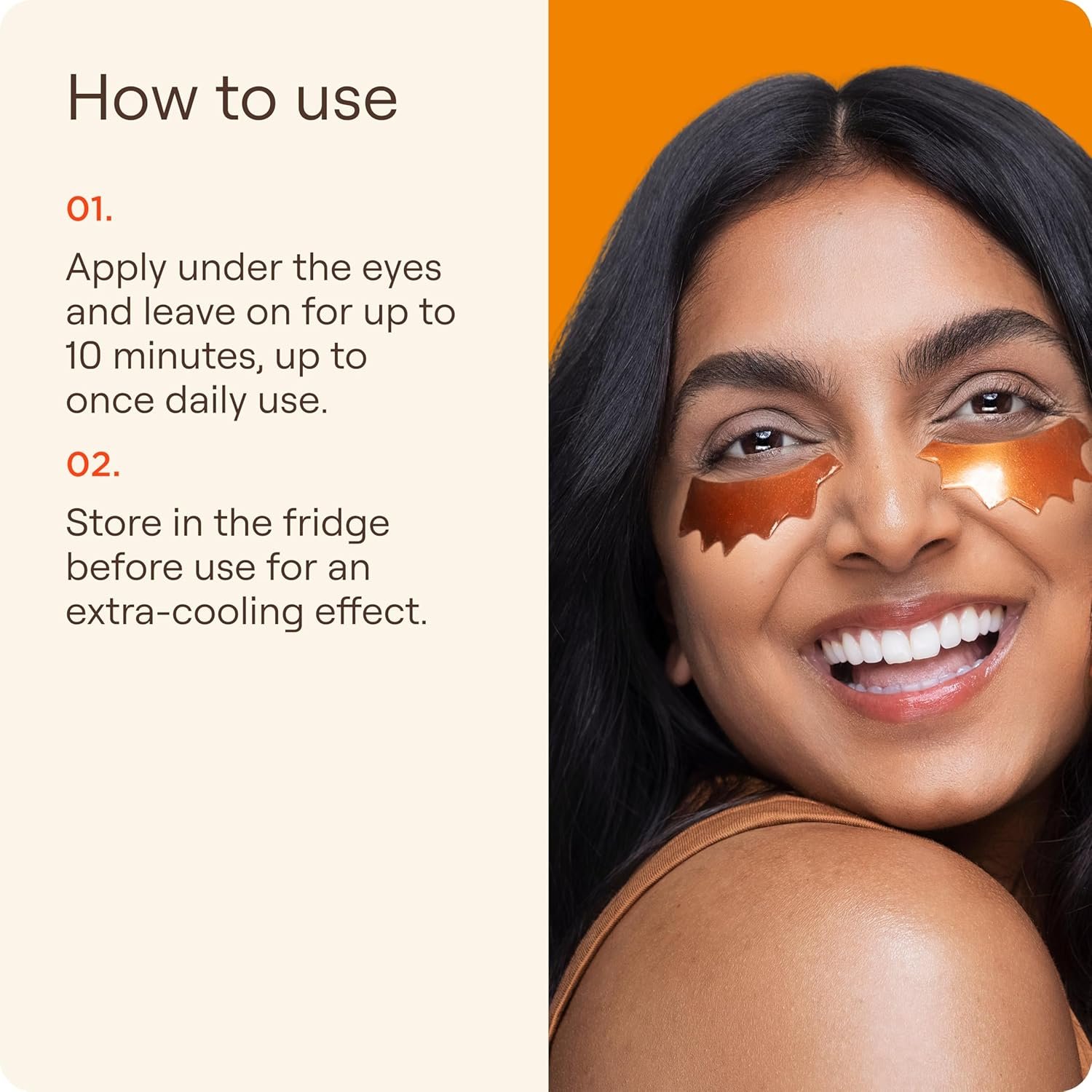 Live Tinted Rays Copper Peptide Under Eye Masks, Hydrating Patches, 5 Pairs - Image 4