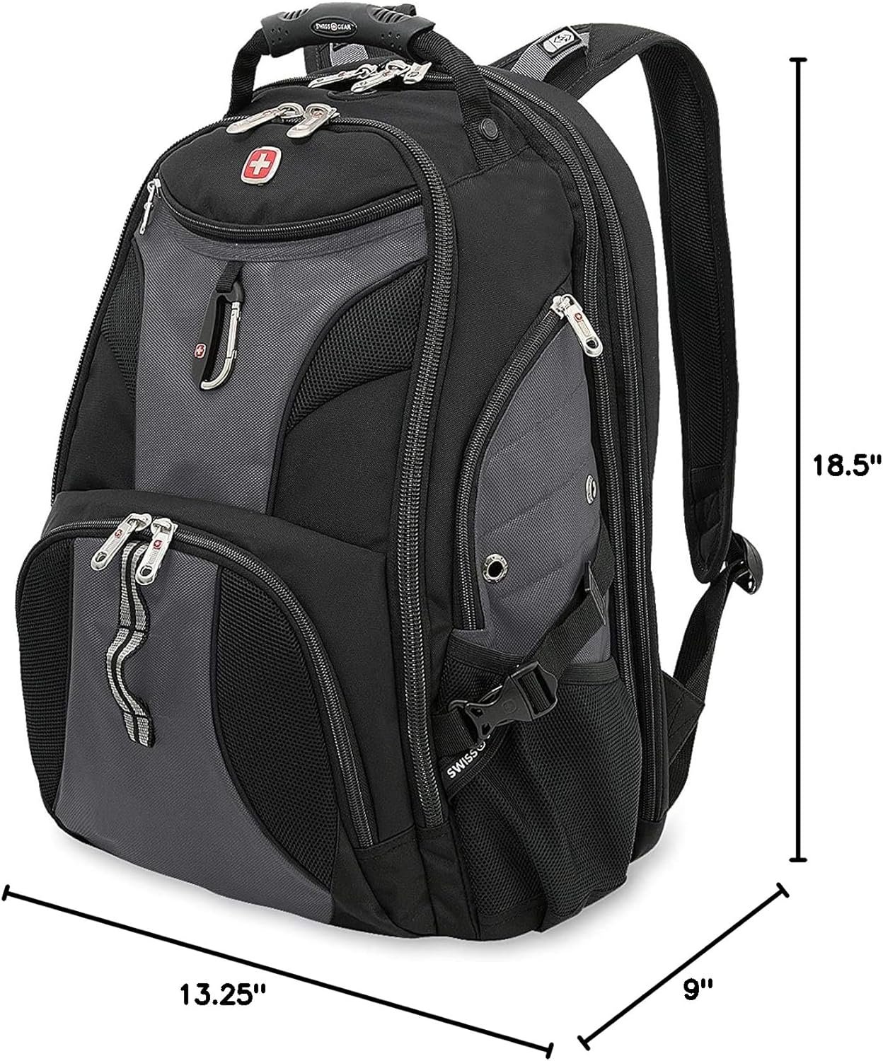 SWISSGEAR 1900 ScanSmart Laptop Backpack, Fits Most 17-Inch Laptops, TSA-Friendly Lay-Flat Design, RFID Protection, and Tablet Pocket, Black, 31L, 18.5-Inch - Image 9