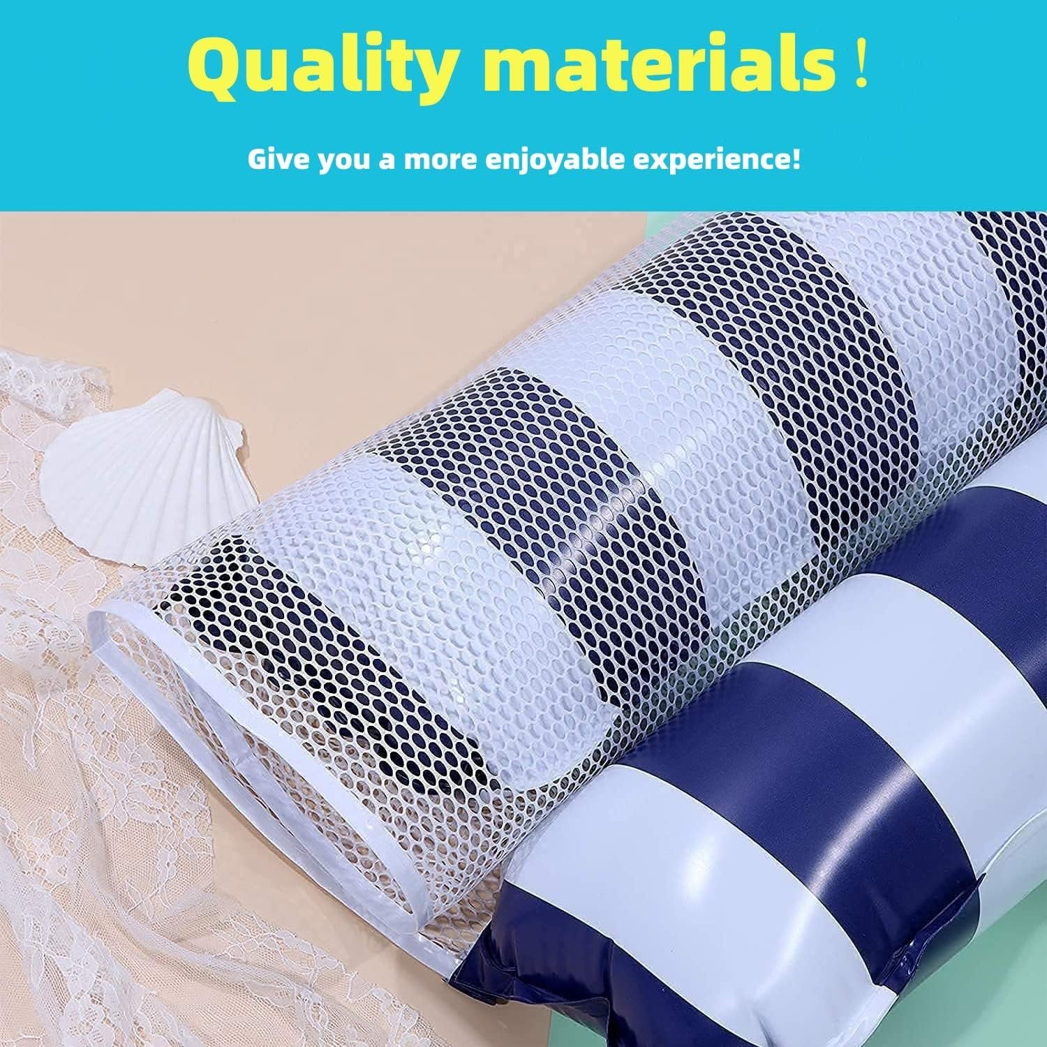 4 Pack Upgrated XL Water Pool Floats, 4-in-1 (Hammock, Saddle, Lounge Chair, Drifter) Multi-Purpose Water Pool Float, Non-Stick PVC Material. - Image 4